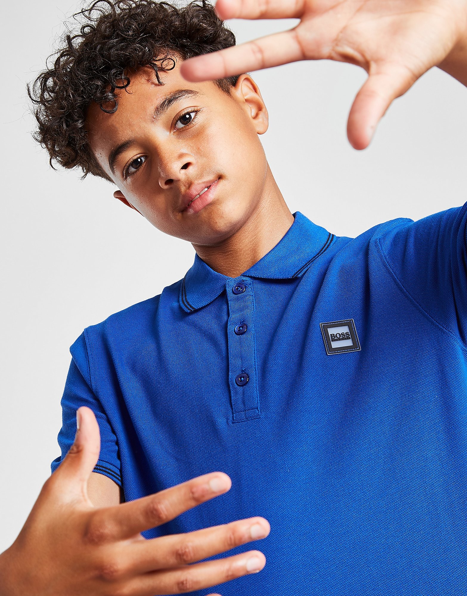 

BOSS Essential Short Sleeve Polo Shirt Junior - Blue - Kids, Blue