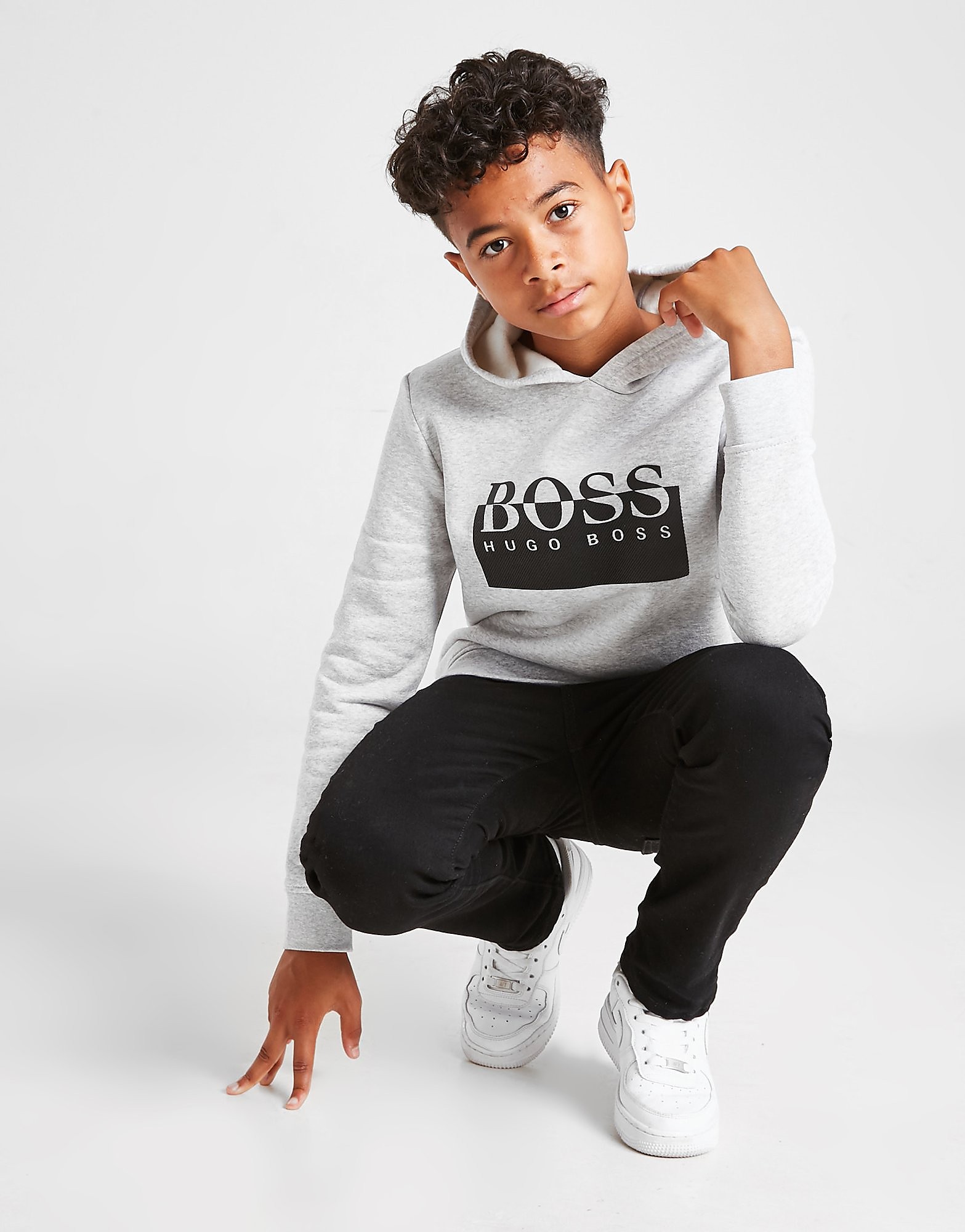 

BOSS Essential Logo Overhead Hoodie Junior - Grey - Kids, Grey