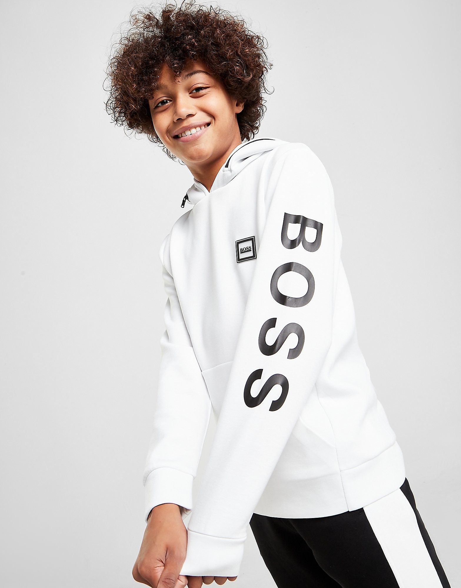 

BOSS Sleeve Logo Hoodie Junior - White - Kids, White