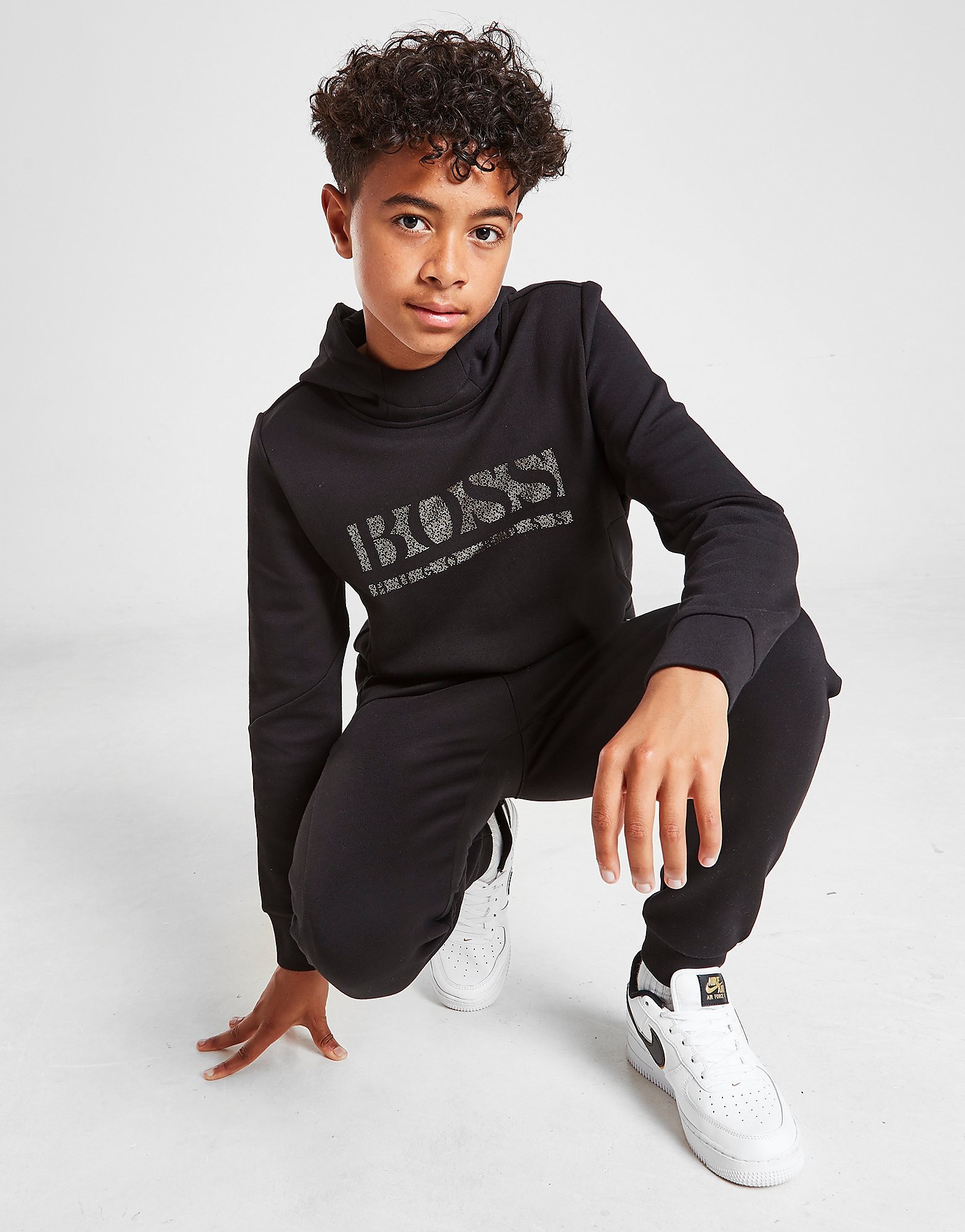 

BOSS Essential Logo Hoodie Junior - Black - Kids, Black