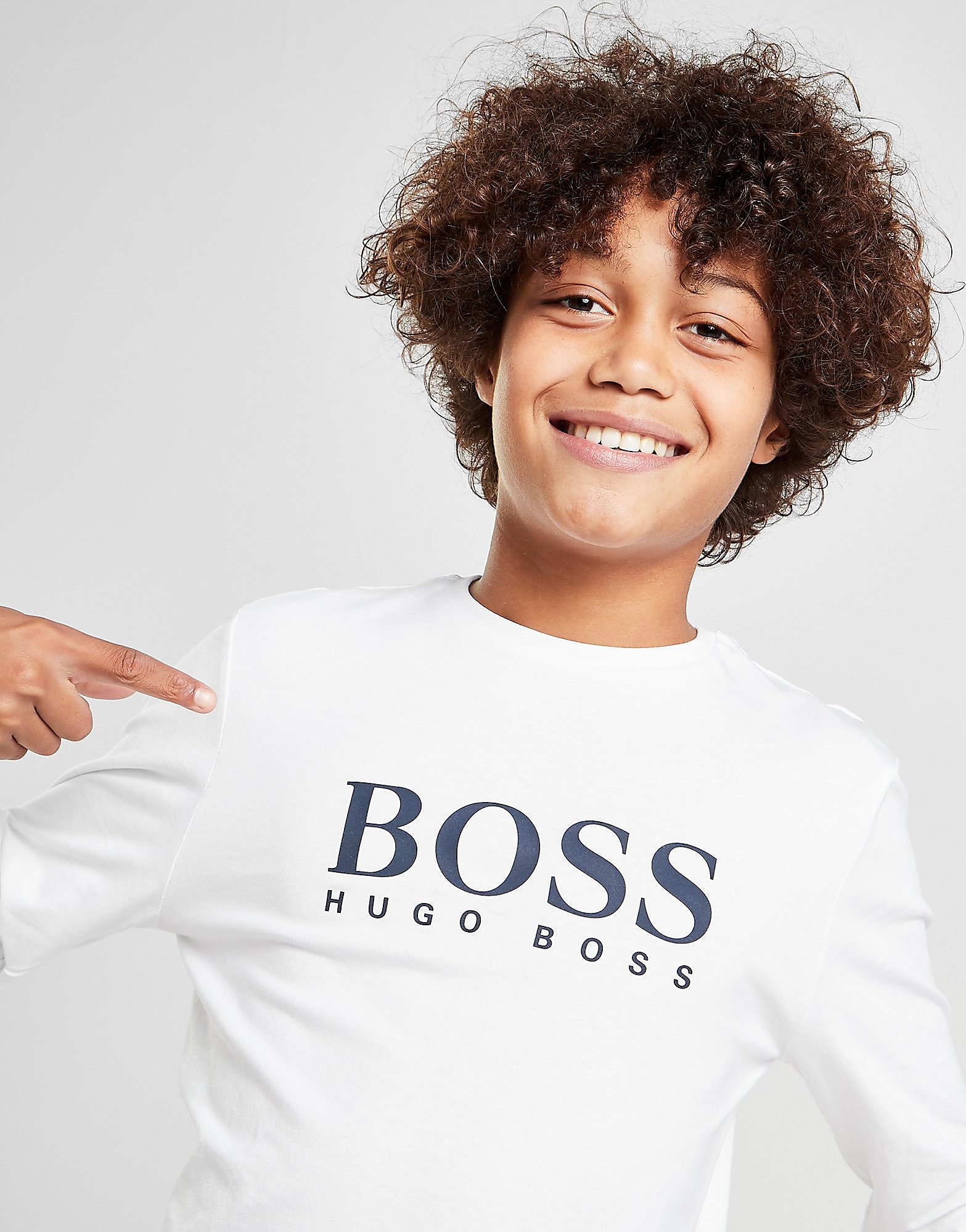 

BOSS Logo Long Sleeve T-Shirt Junior - White - Kids, White