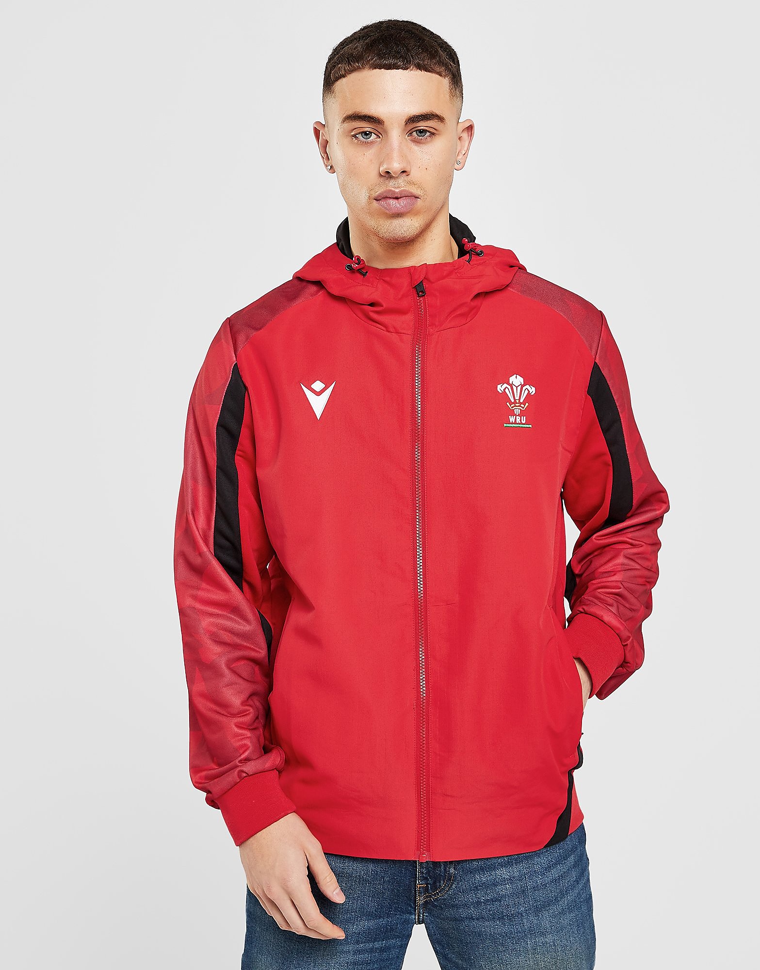 

Macron Welsh Rugby Union Full Zip Hoodie - Red - Mens, Red