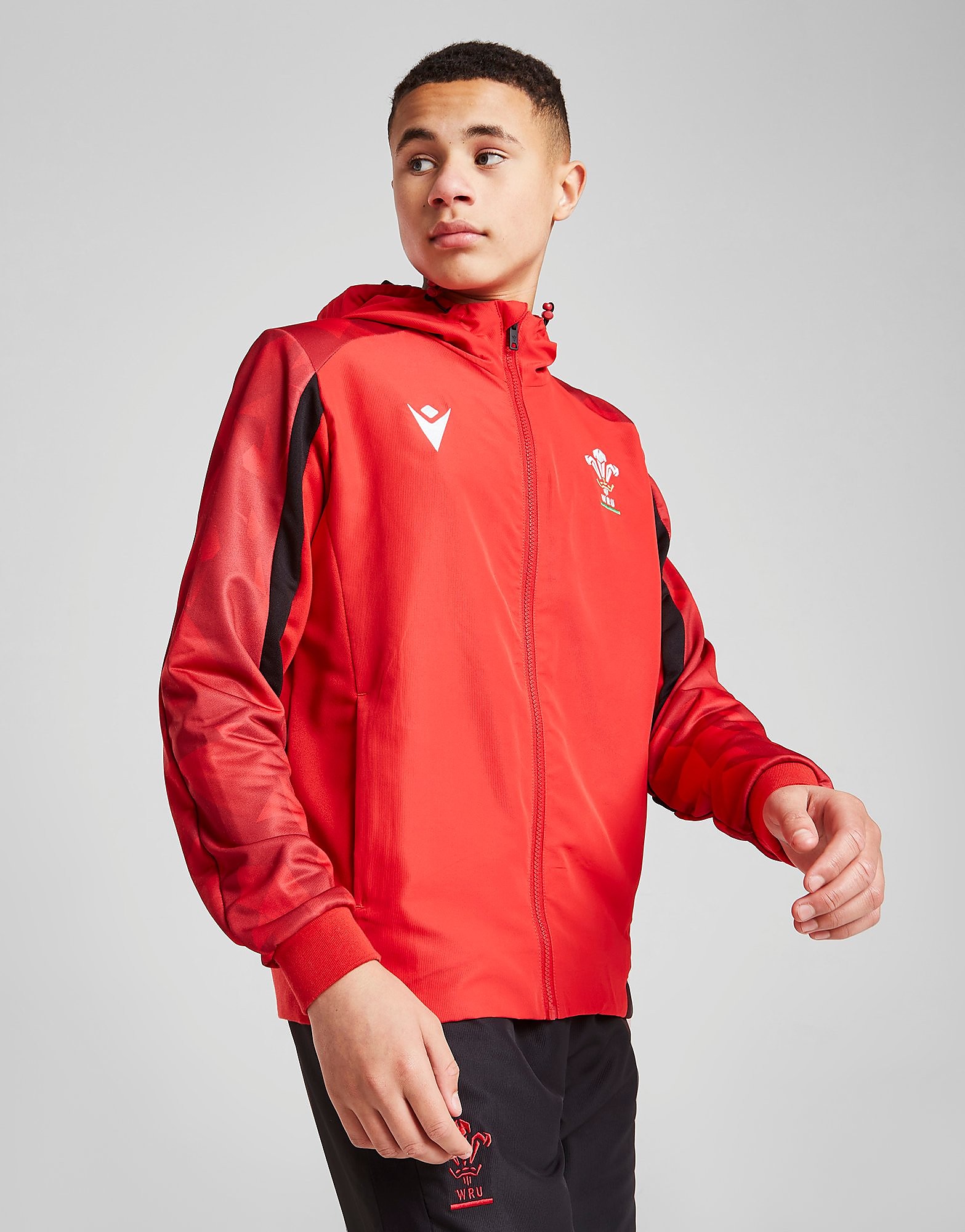 

Macron Welsh Rugby Union Full Zip Hoodie Junior - Red - Kids, Red