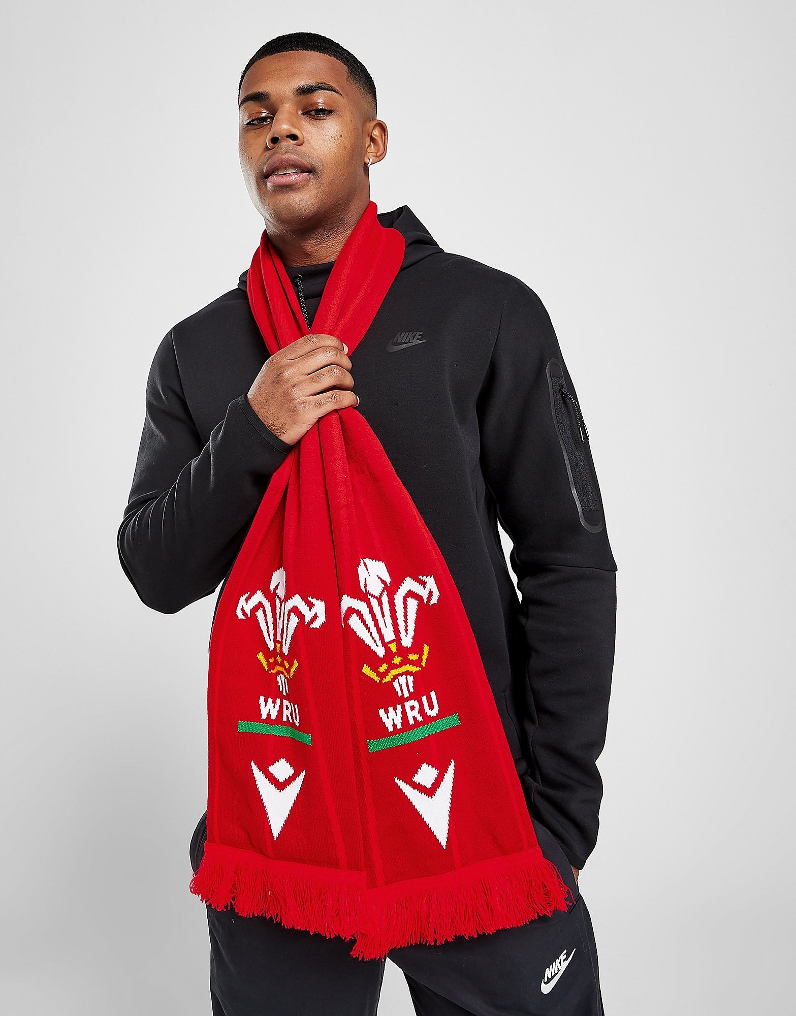 

Macron Wales RU Scarf - Red - Mens, Red