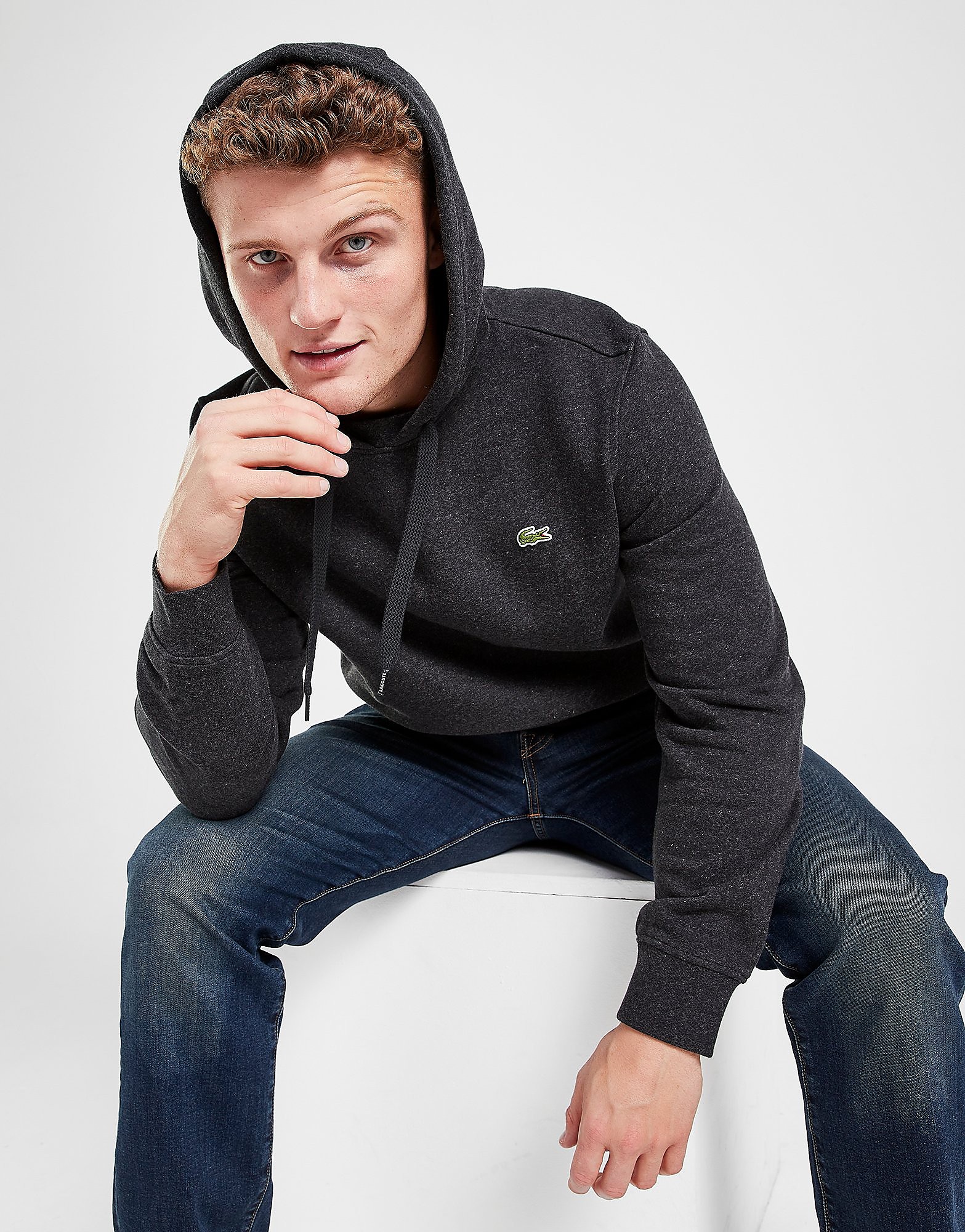 

Lacoste Core Overhead Hoodie - Black - Mens, Black