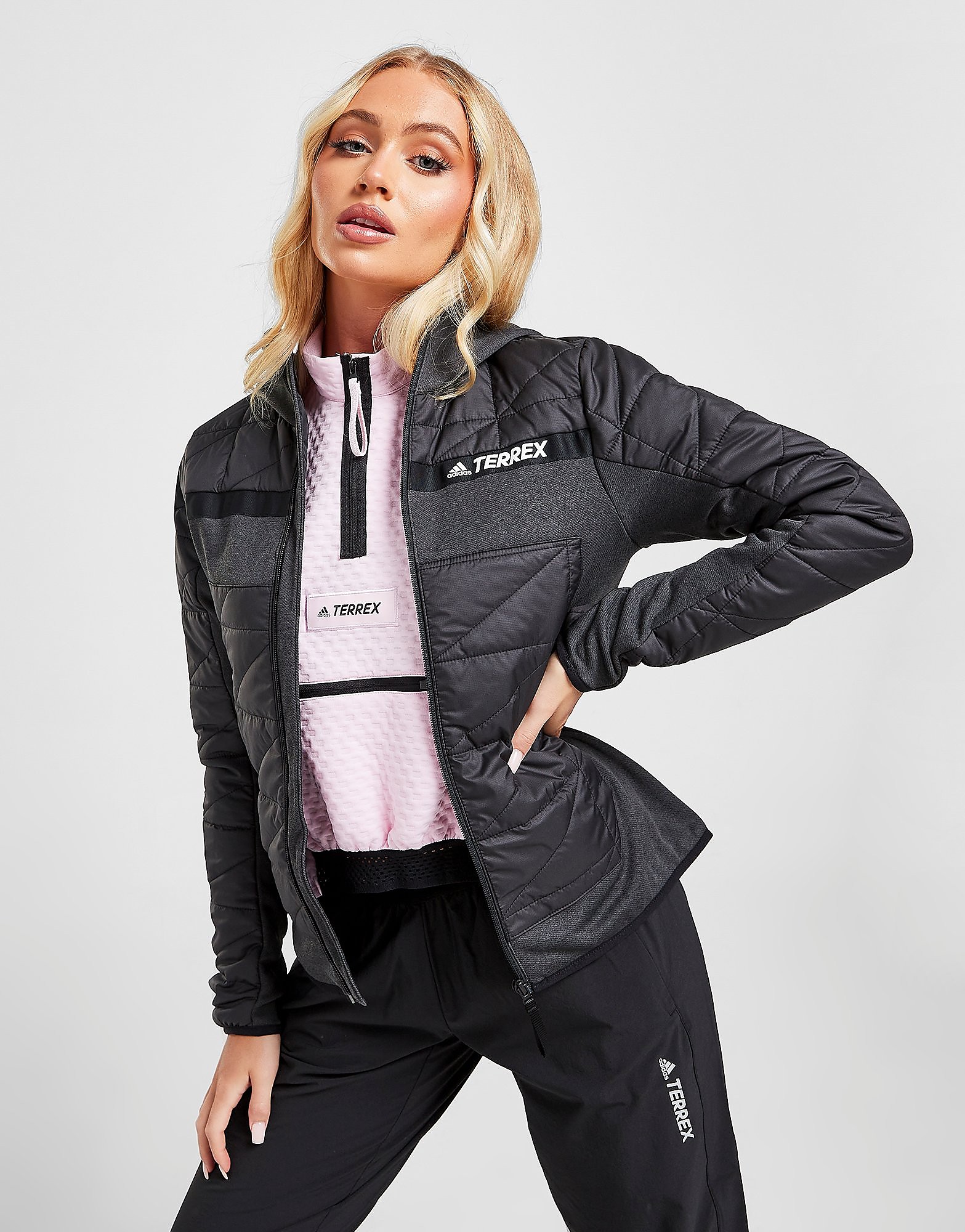 

adidas Terrex Hybrid Jacket - Black - Womens, Black