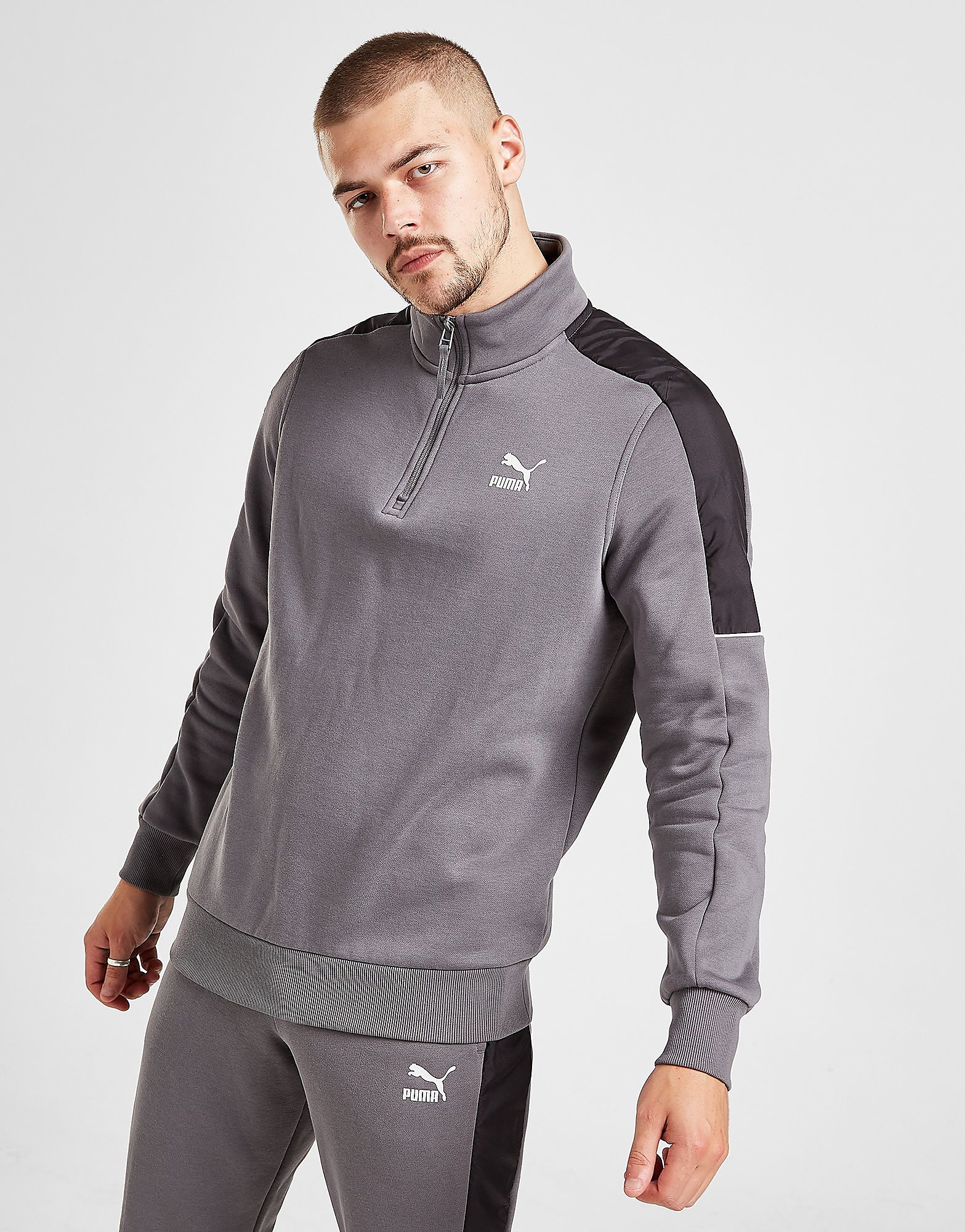 

Puma CLSX+ 1/2 Zip Sweatshirt - Grey - Mens, Grey