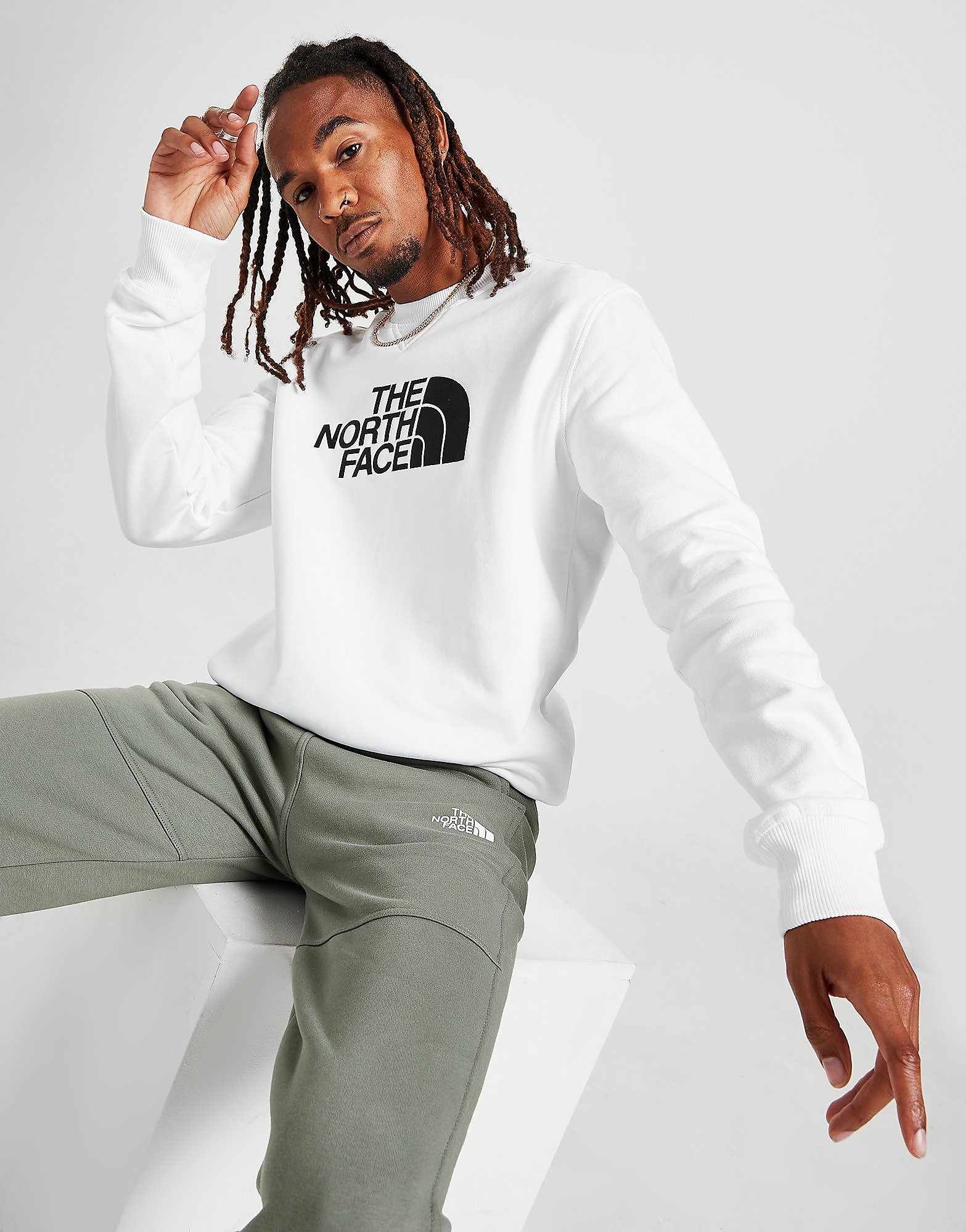 

The North Face Drew Peak Crew Sweatshirt - White - Mens, White