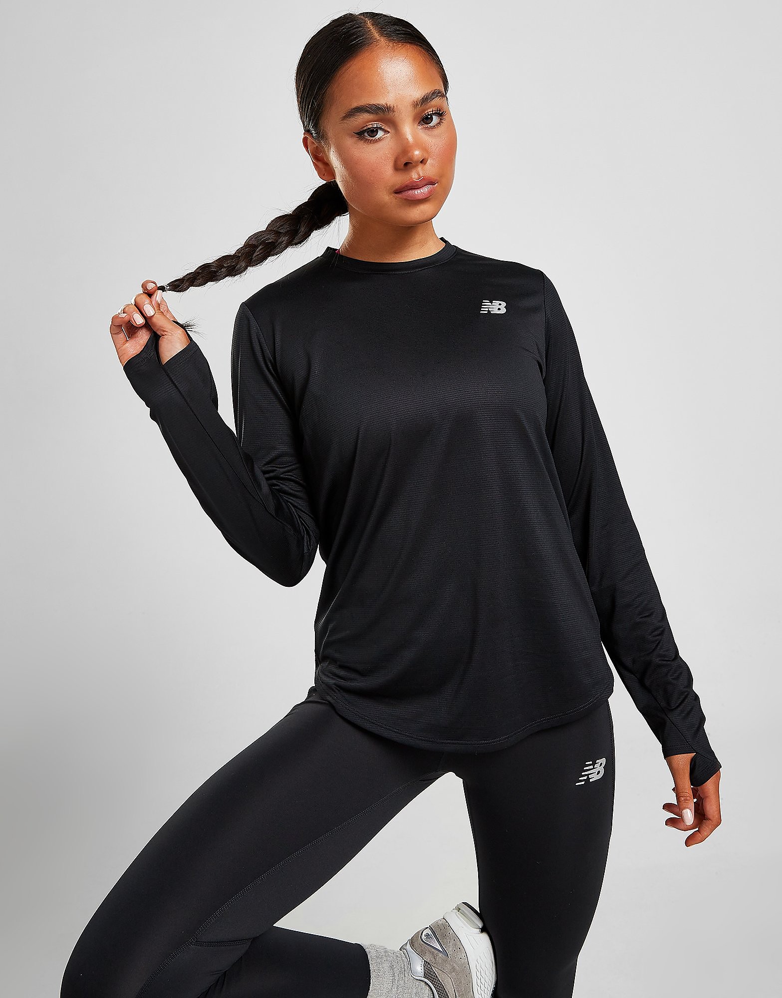 

New Balance Accelerate Long Sleeve T-Shirt - Black - Womens, Black