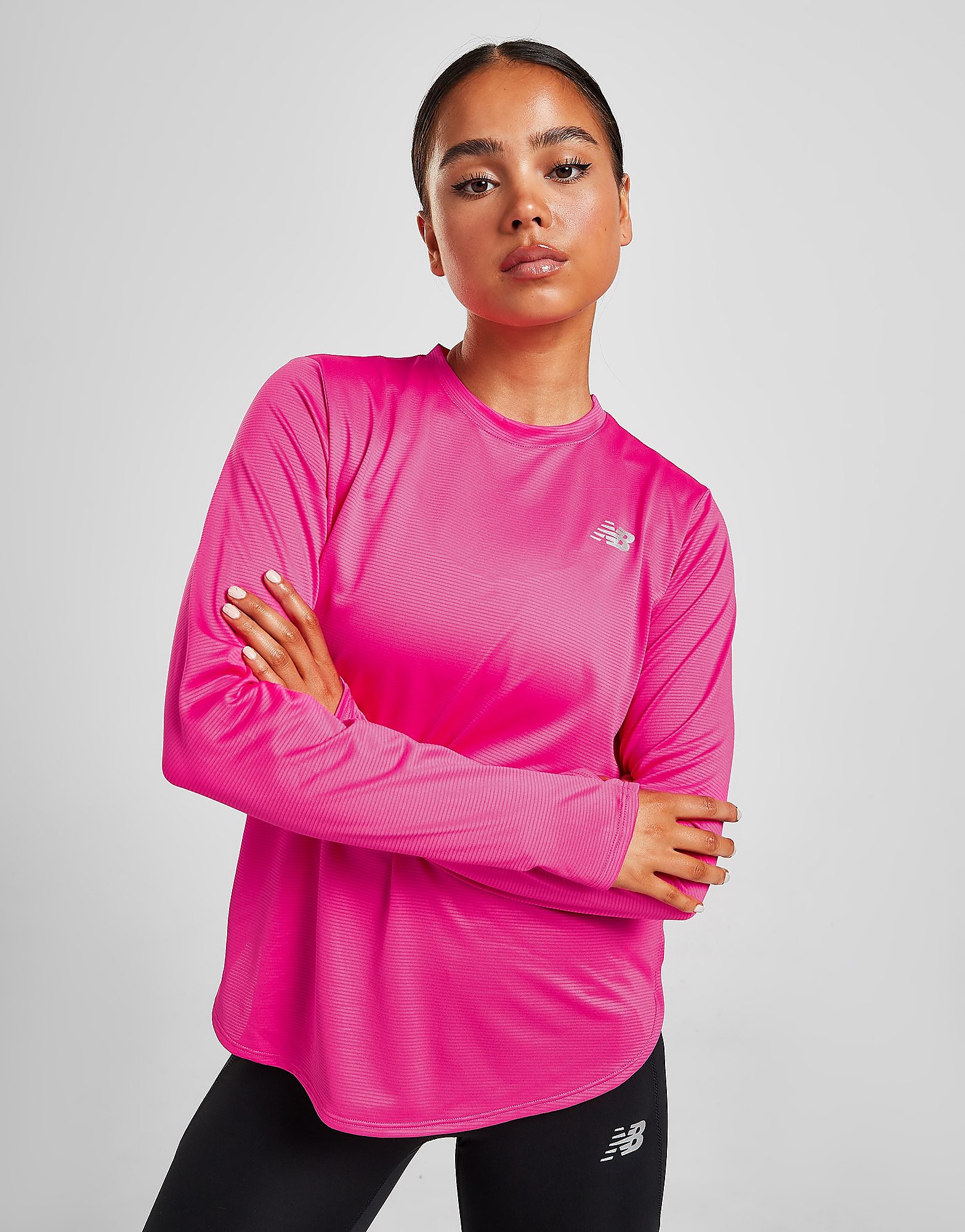 

New Balance Accelerate Long Sleeve T-Shirt - Pink - Womens, Pink