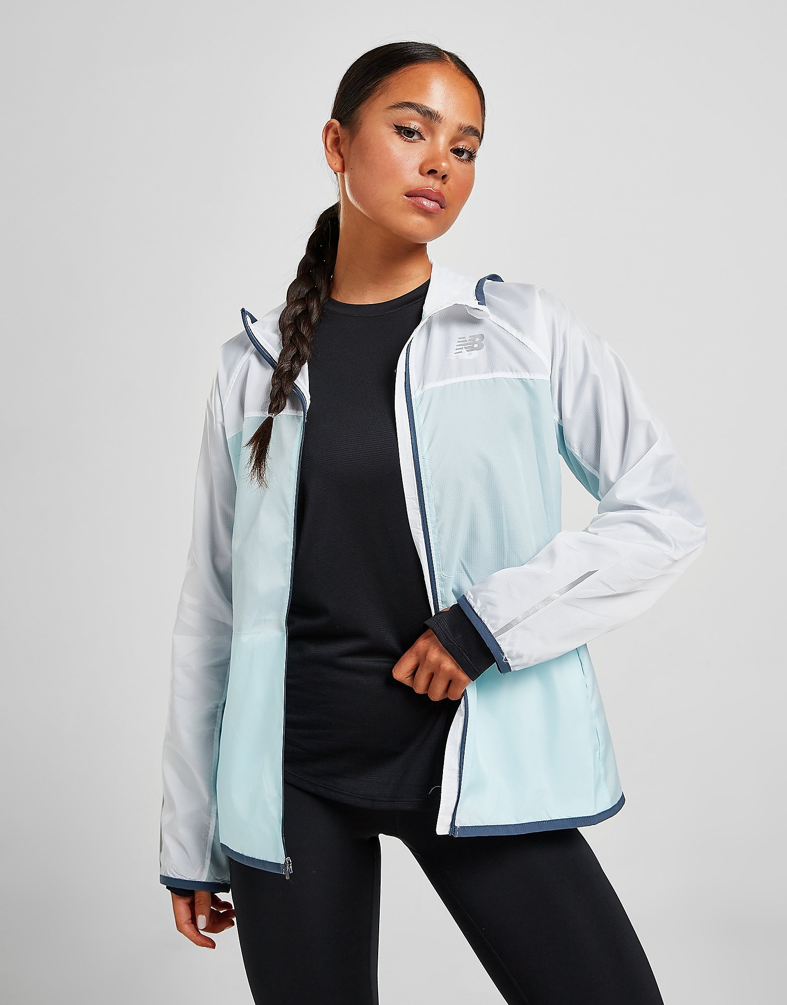 

New Balance Accelerate Wind Jacket - Blue - Womens, Blue
