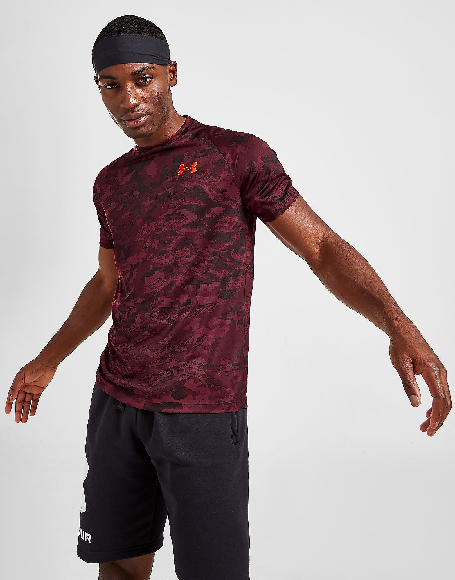 

Under Armour Tech Camo T-Shirt - Red - Mens, Red