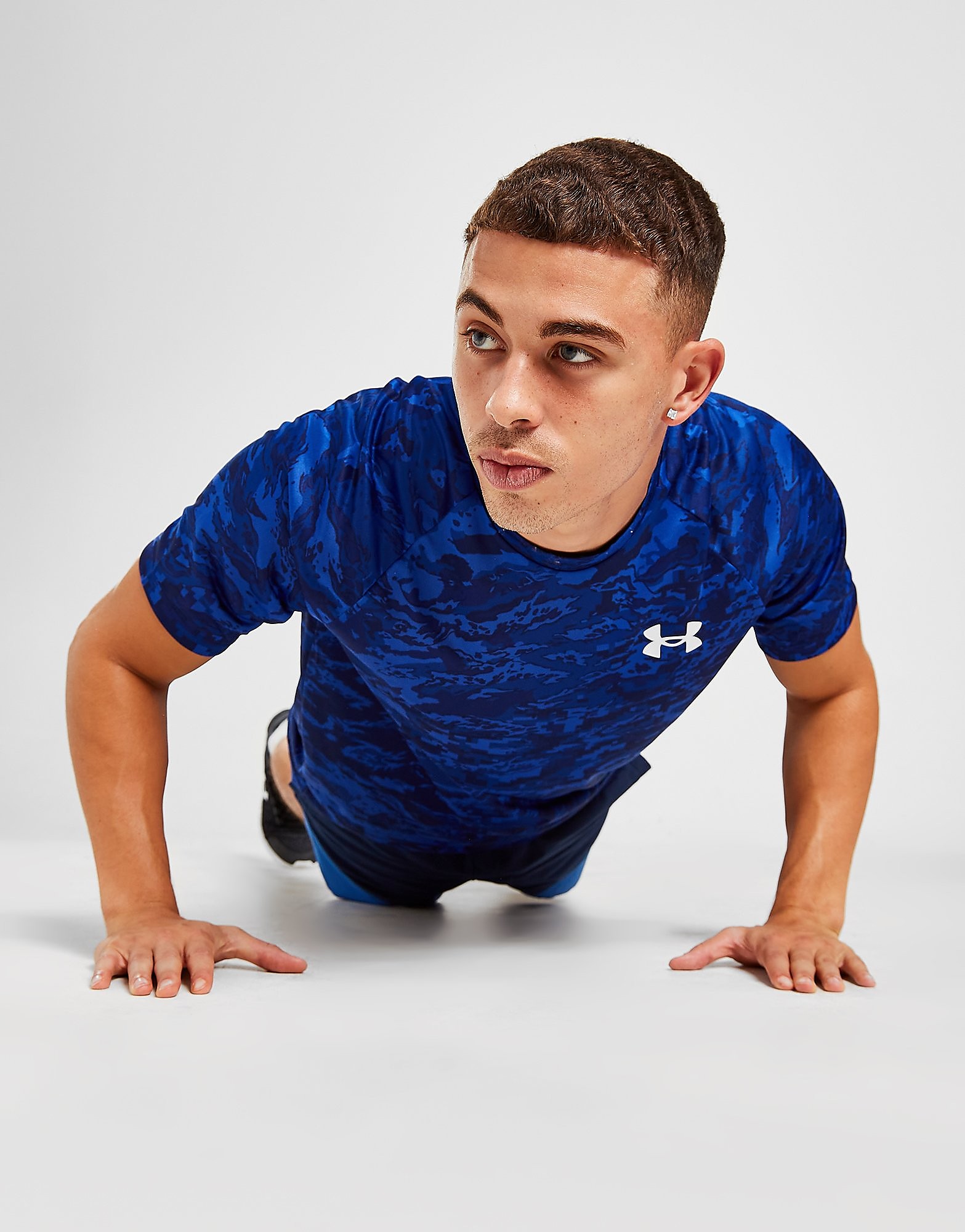 

Under Armour Tech Camo T-Shirt - Blue - Mens, Blue