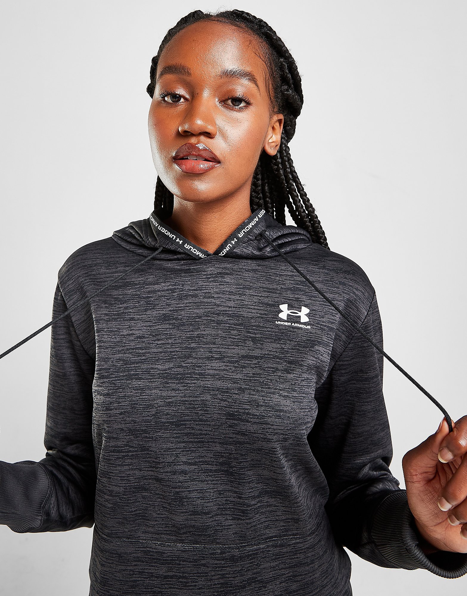 

Under Armour UA Armour Fleece Crop Hoodie - Only at JD - Black - Womens, Black