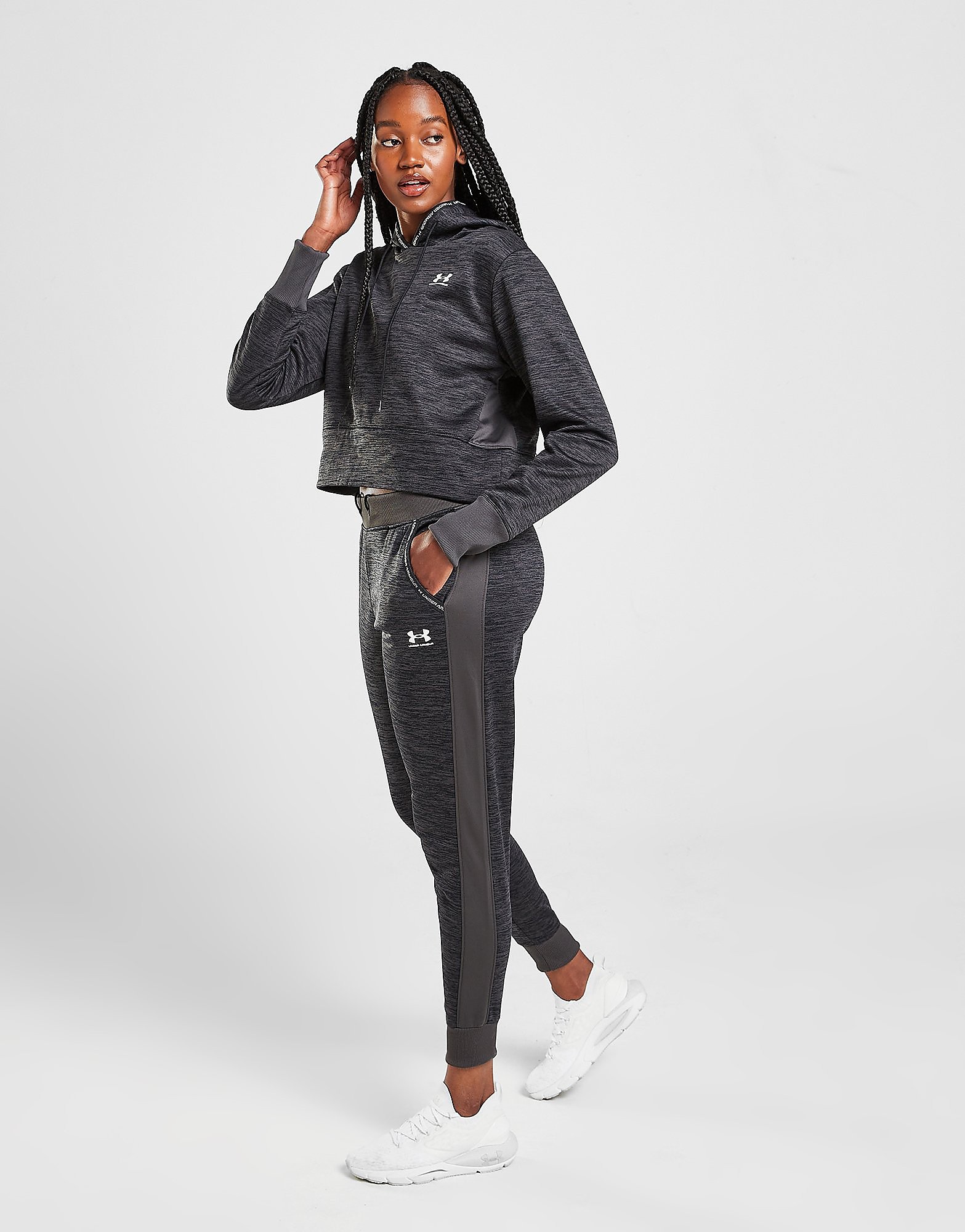 

Under Armour UA Armour Fleece Tape Joggers - Only at JD - Black - Womens, Black
