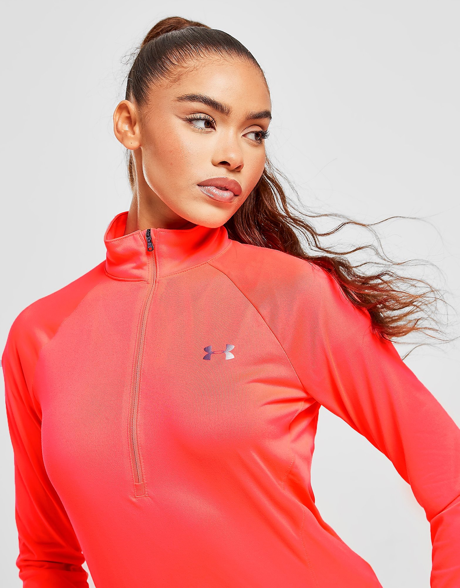 

Under Armour Tech Twist 1/4 Zip Top - Pink - Womens, Pink