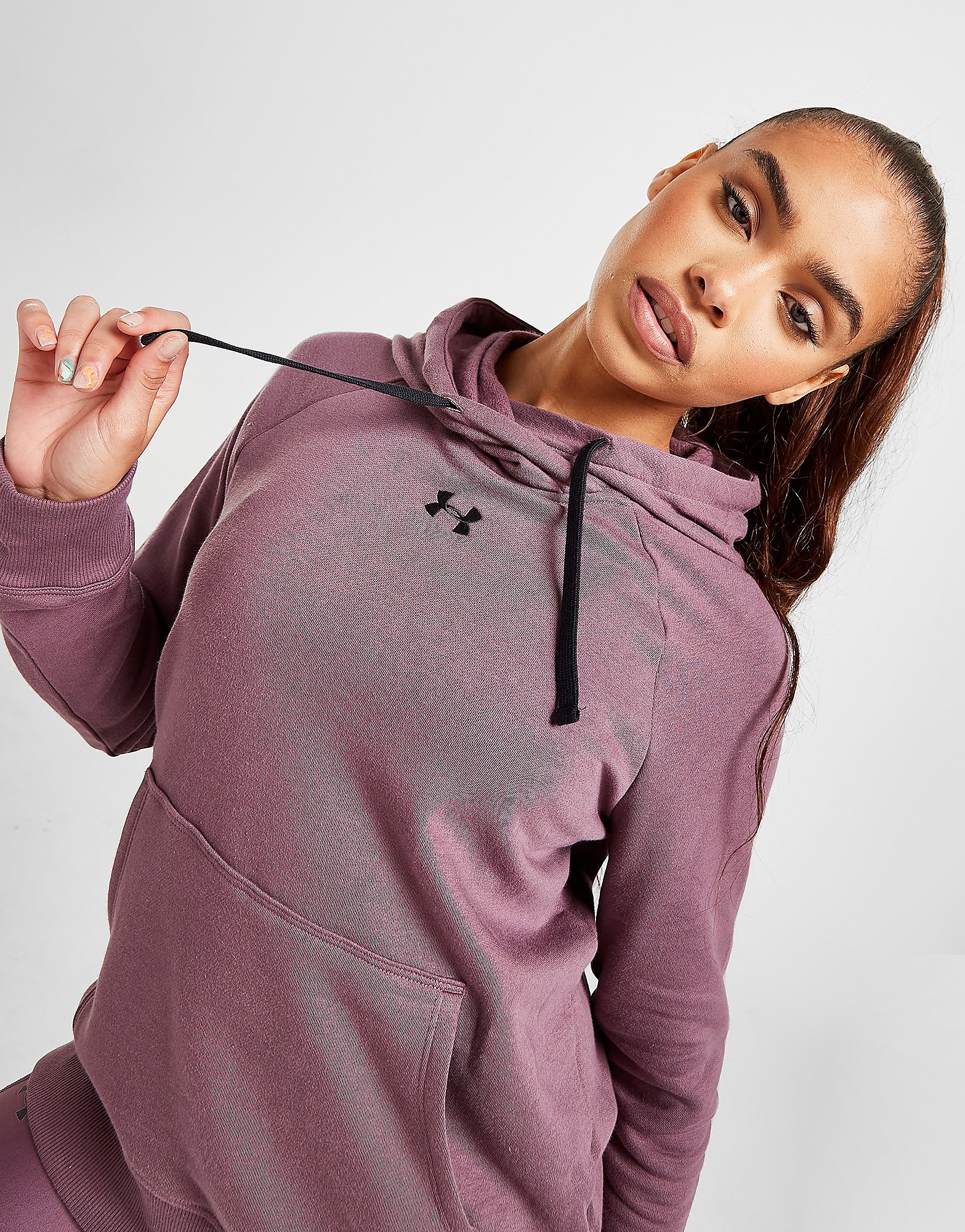 

Under Armour Rival Overhead Hoodie - Ash Plum - Womens, Ash Plum