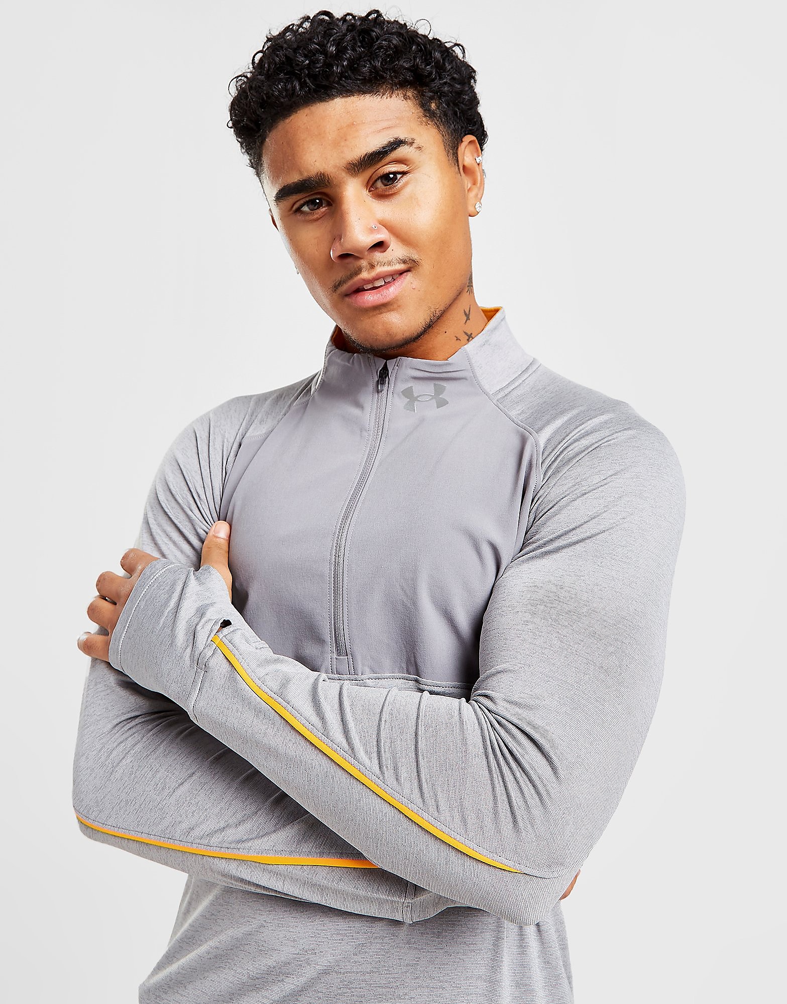 

Under Armour Qualifier 1/2 Zip Track Top - Grey - Mens, Grey