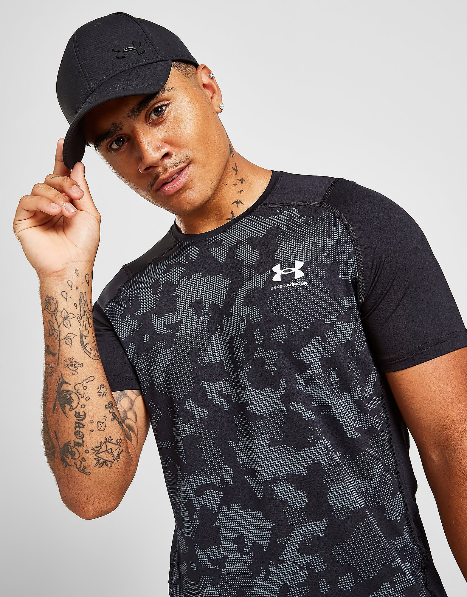 

Under Armour HeatGear Camo T-Shirt - Only at JD - Black - Mens, Black