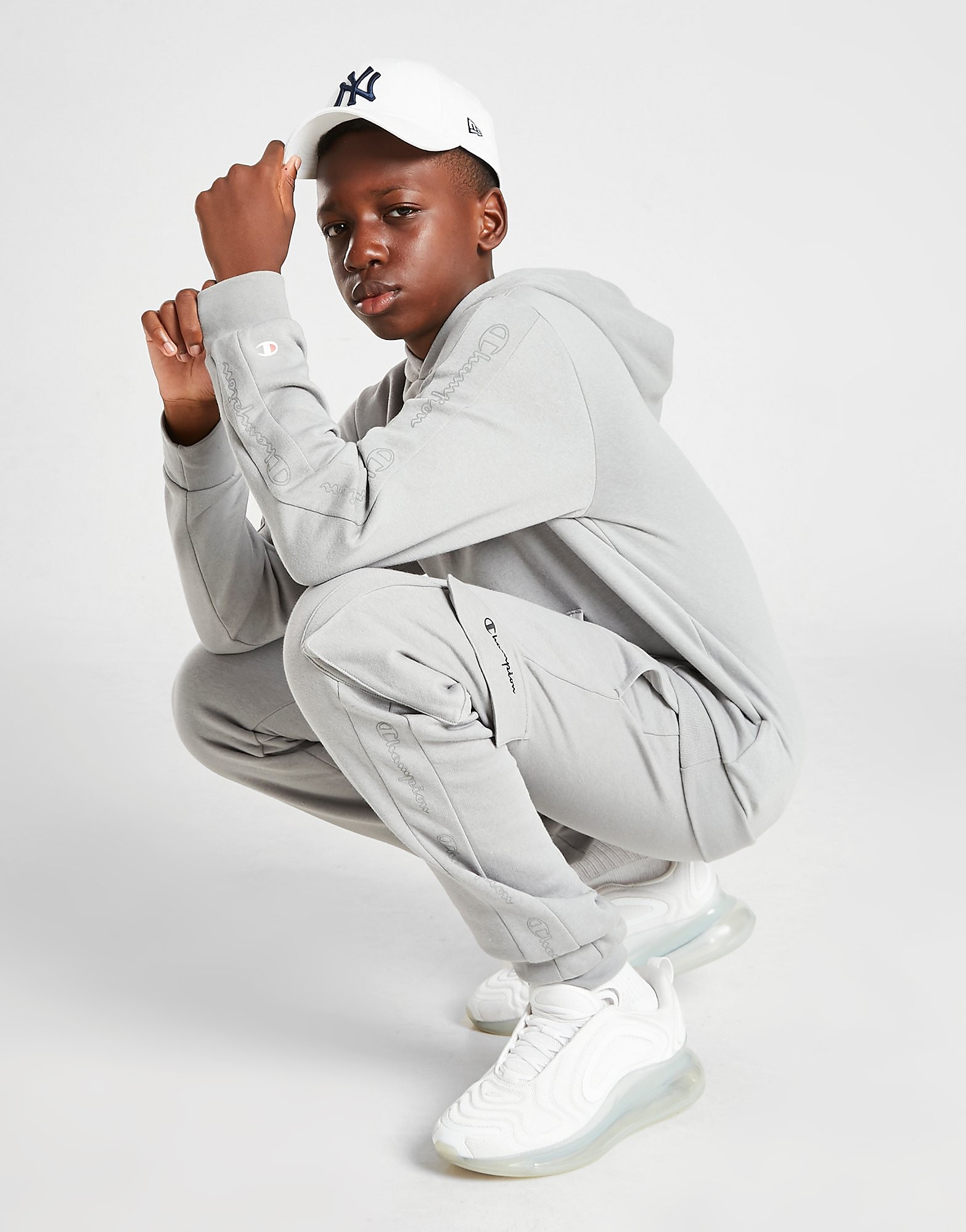 

Champion Cargo Fleece Tape Joggers Junior - Only at JD - Grey - Kids, Grey