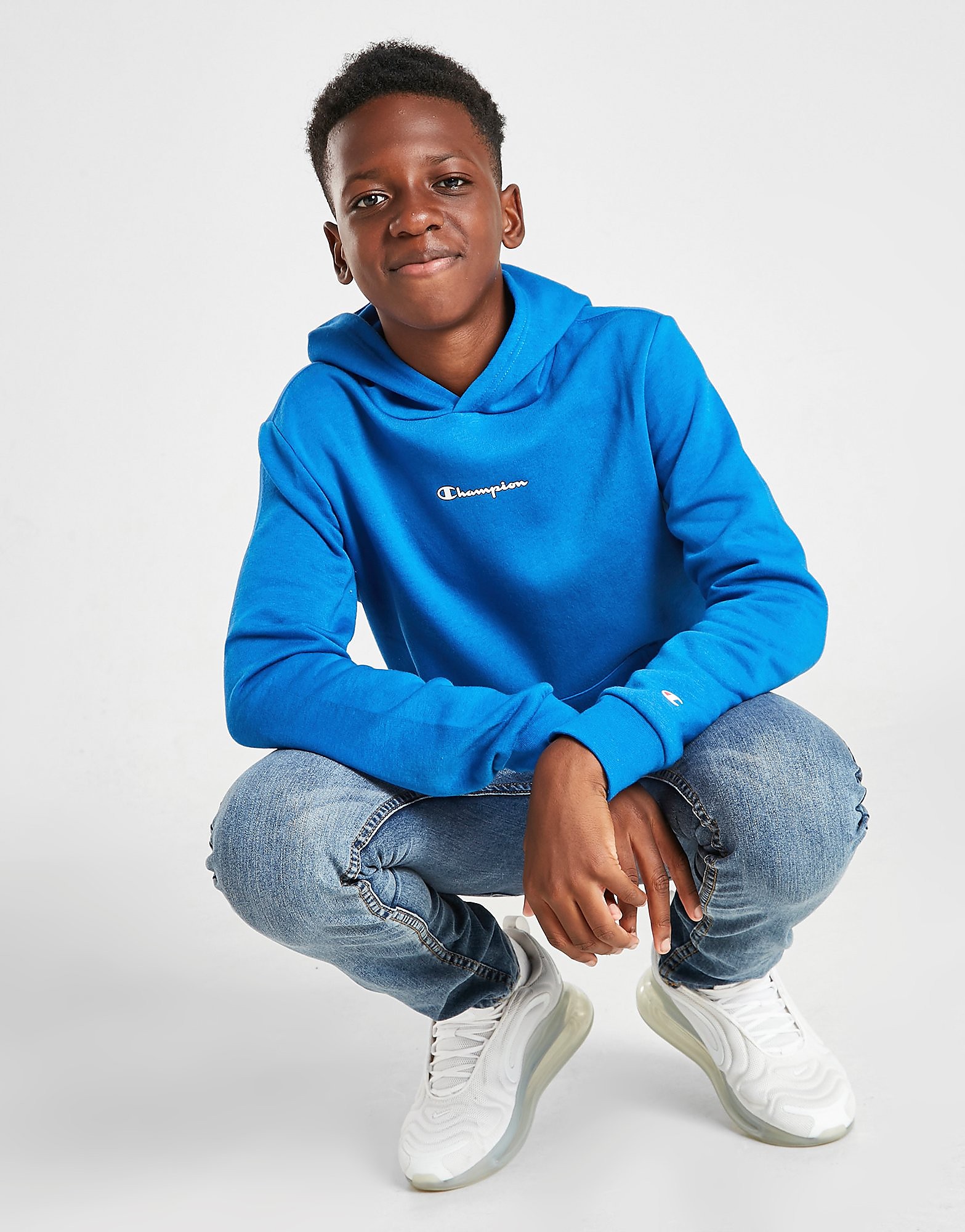 

Champion Fleece Overhead Hoodie Junior - Only at JD - Blue - Kids, Blue