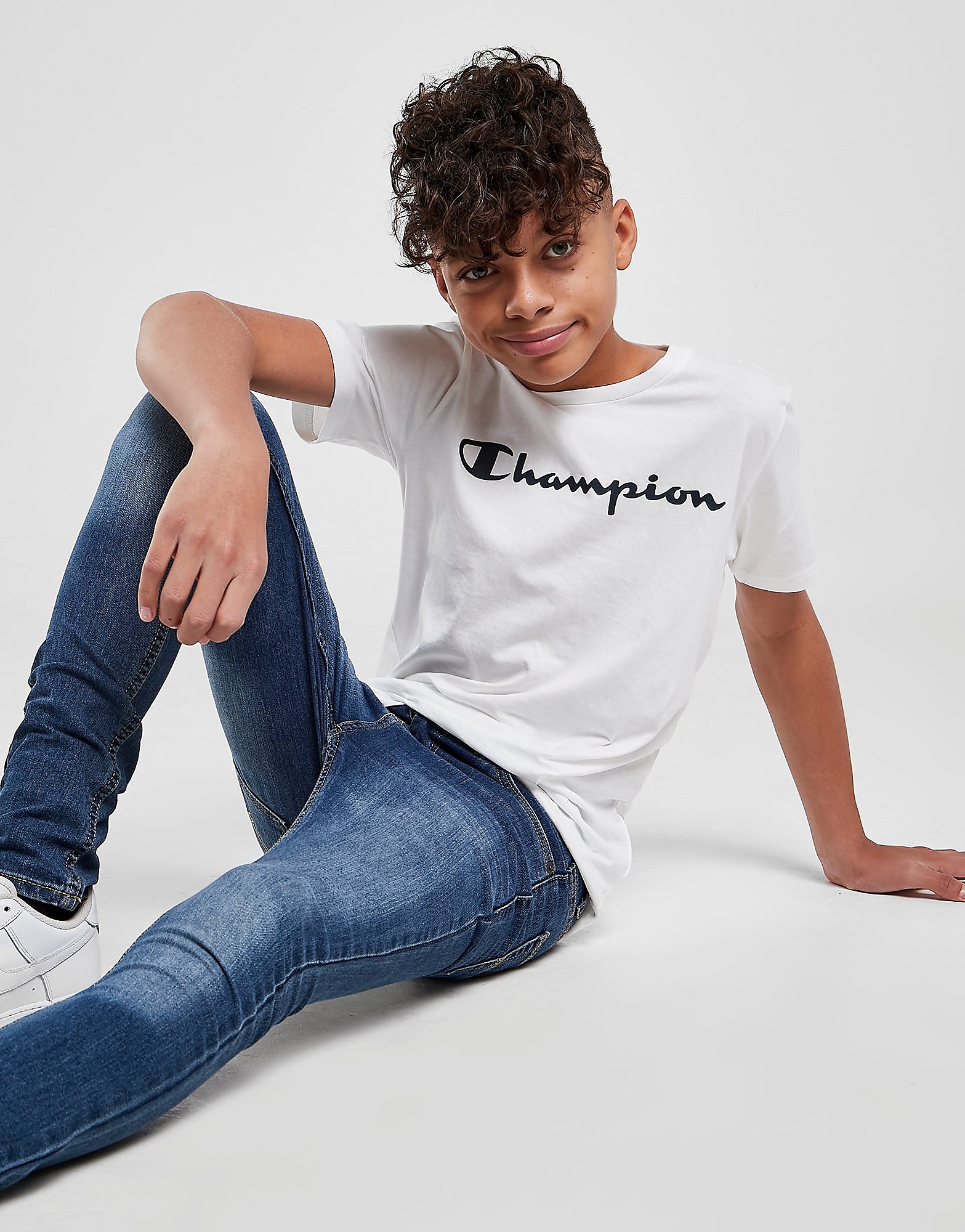 Champion Large Logo T-Shirt Junior - White - Kids, White
