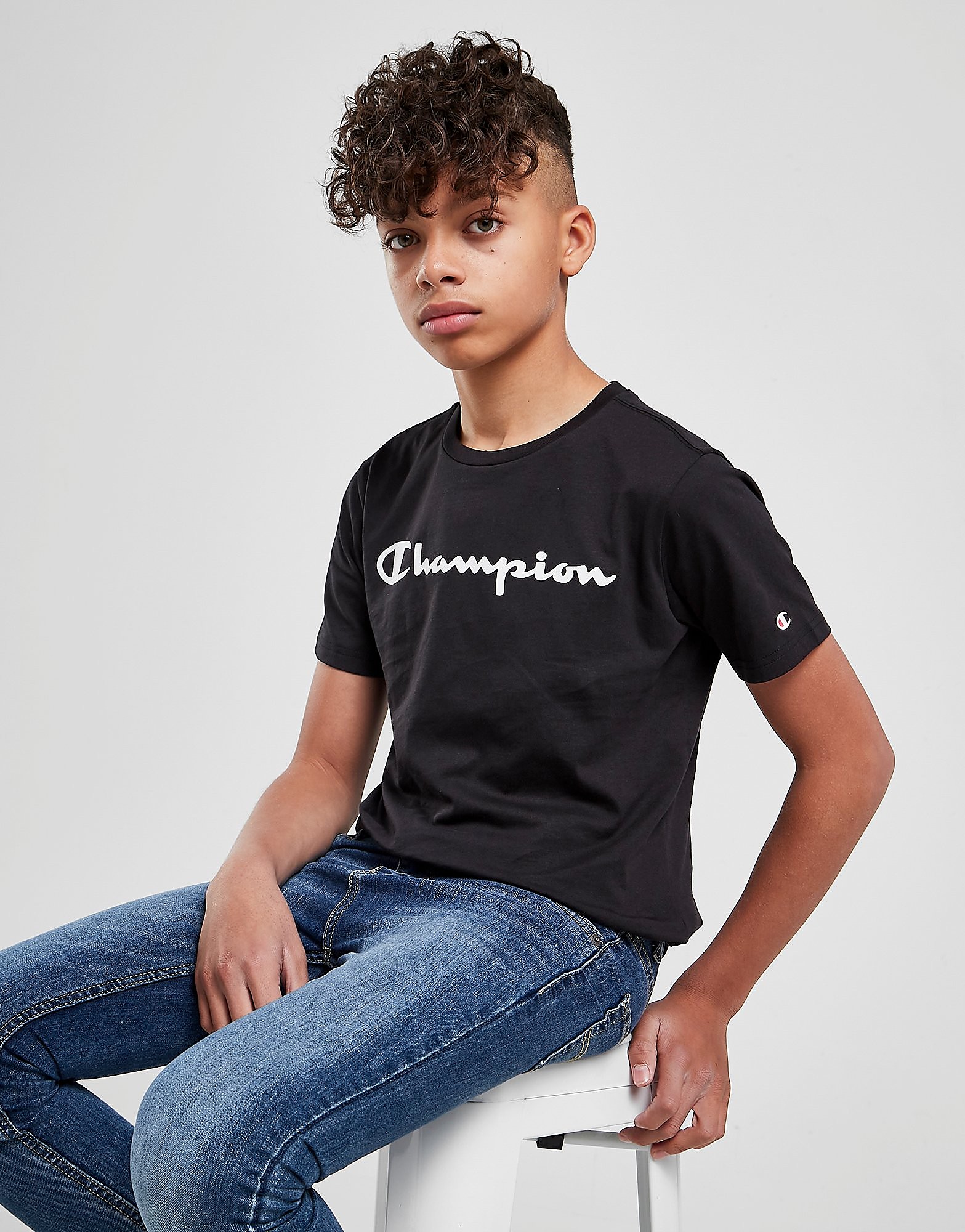 

Champion Large Logo T-Shirt Junior - Black - Kids, Black