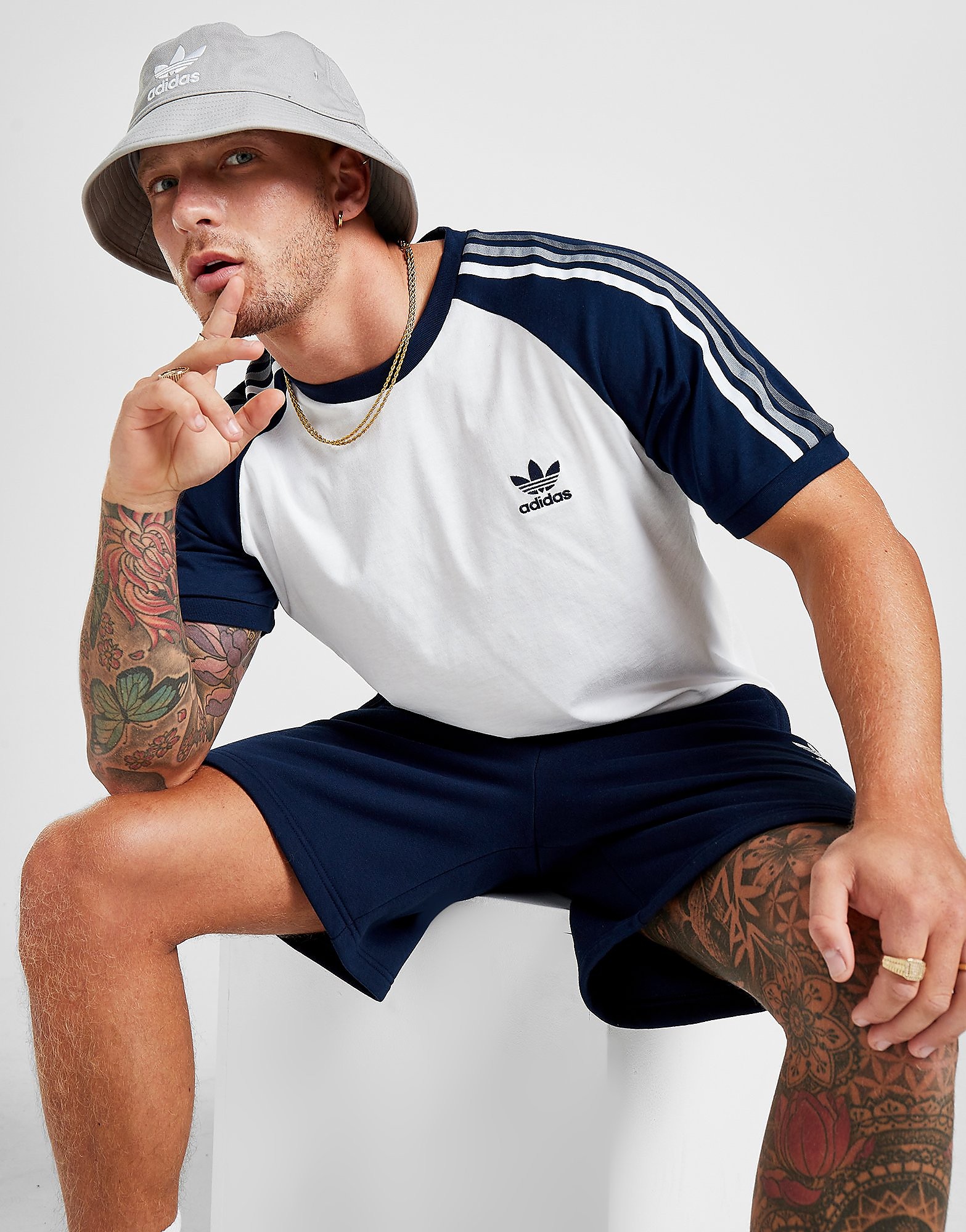 

adidas Originals Tri Stripe T-Shirt - Only at JD - White - Mens, White