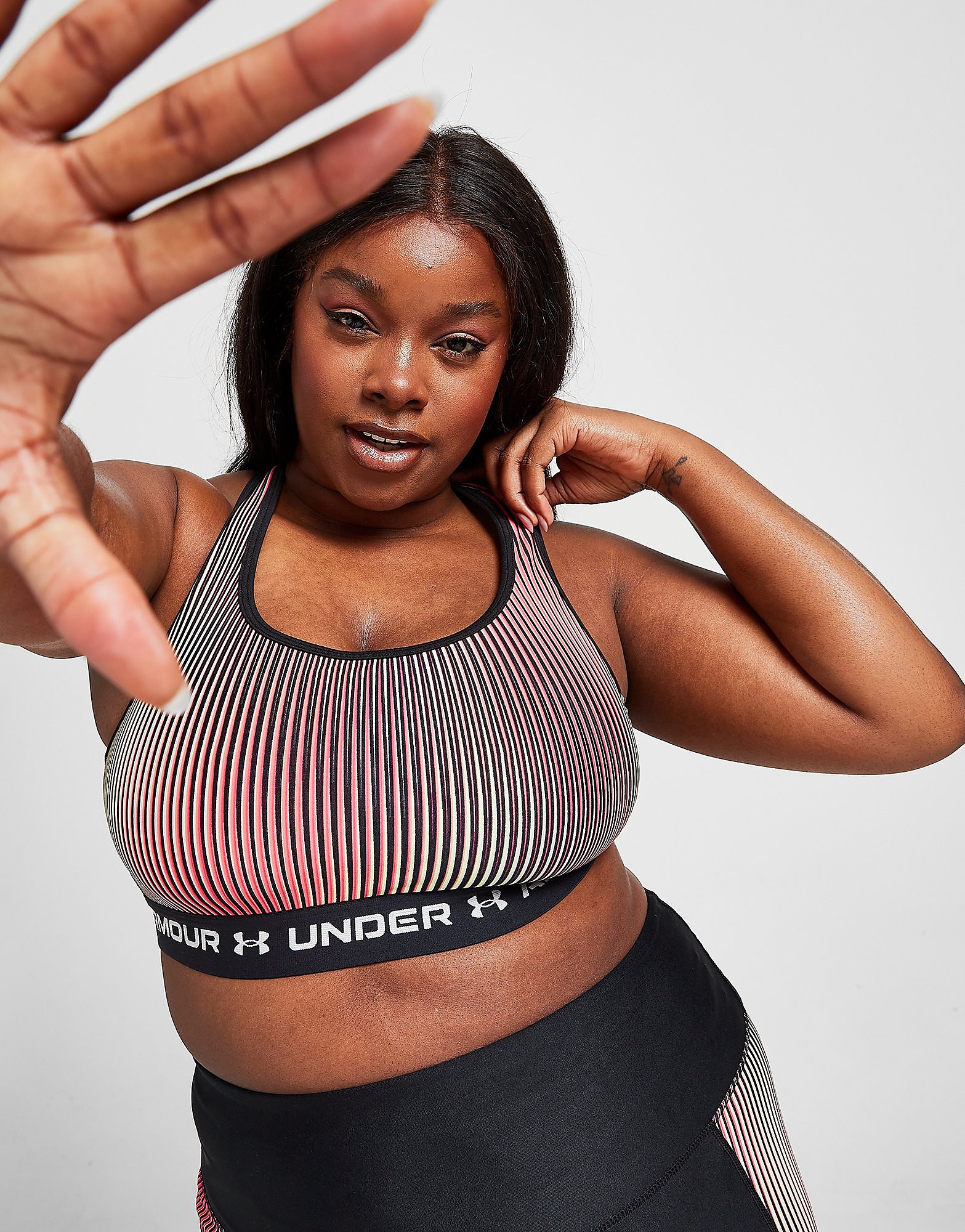 Under Armour Plus Size Armour Crossback Sports Bra - Black - Womens, Black