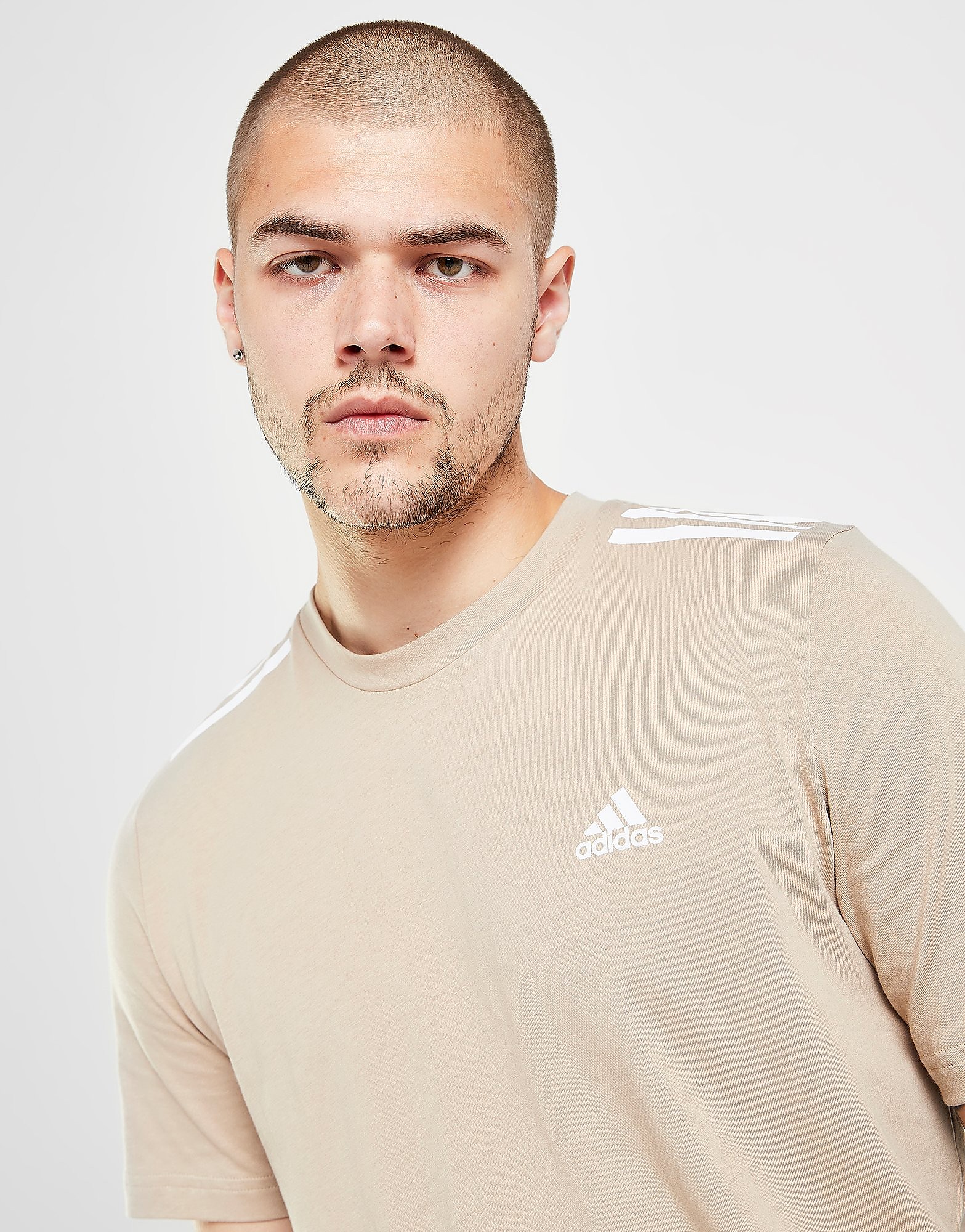 

adidas Badge of Sport 3-Stripes T-Shirt - Only at JD - BROWN - Mens, BROWN