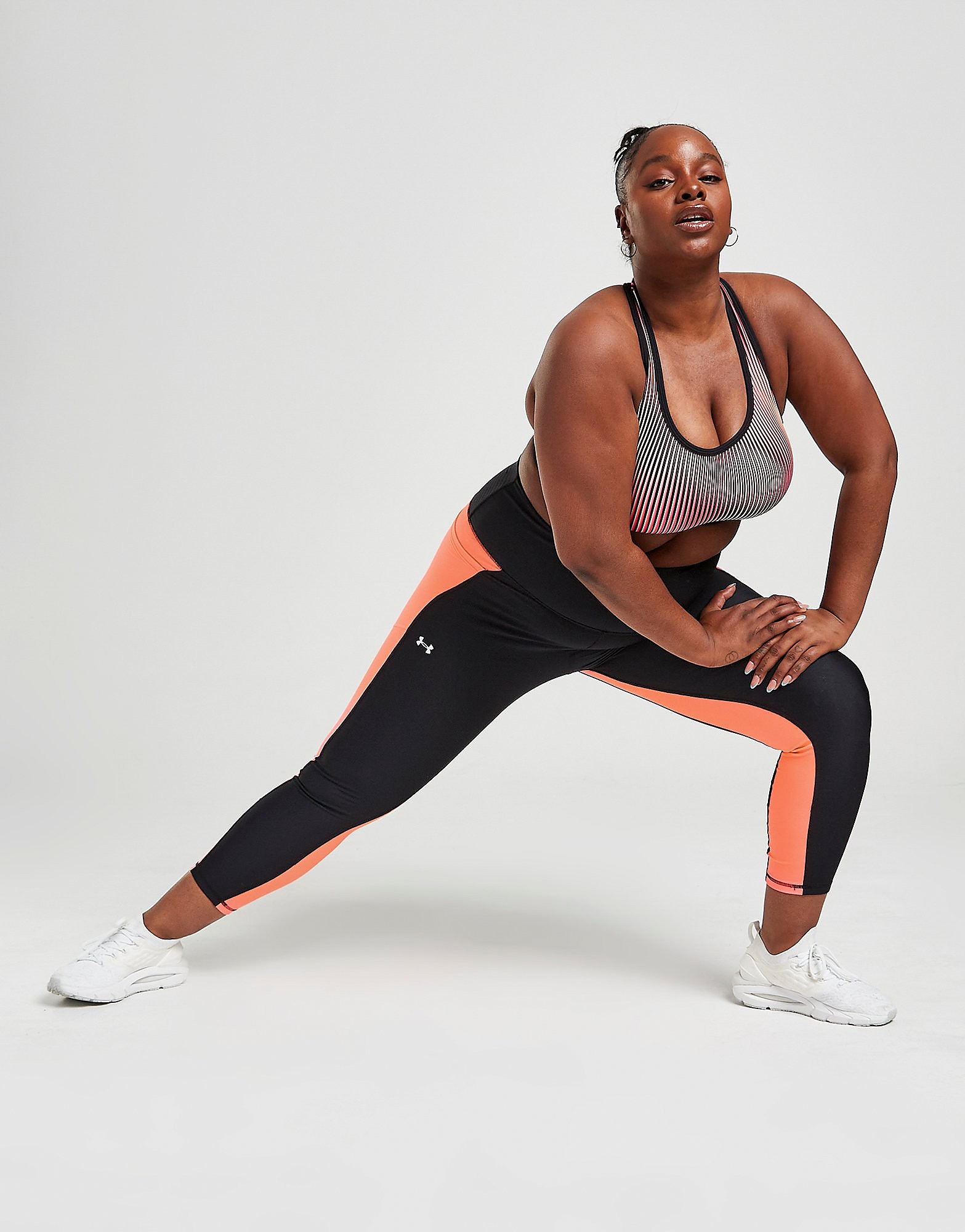 Under Armour Plus Size HeatGear Colour Block Tights - Black - Womens, Black