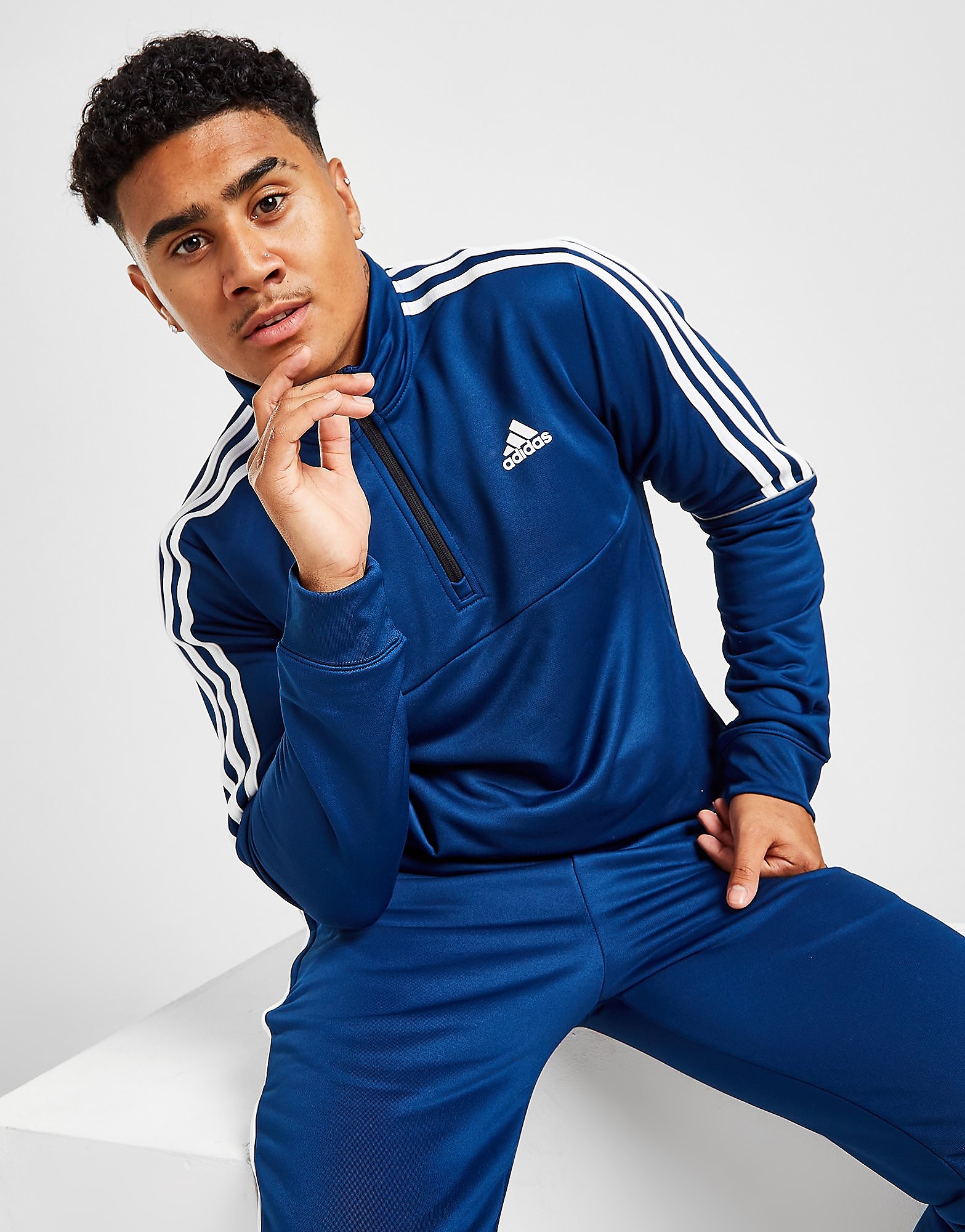 

adidas Match 1/2 Zip Football Track Top - Only at JD - Blue - Mens, Blue