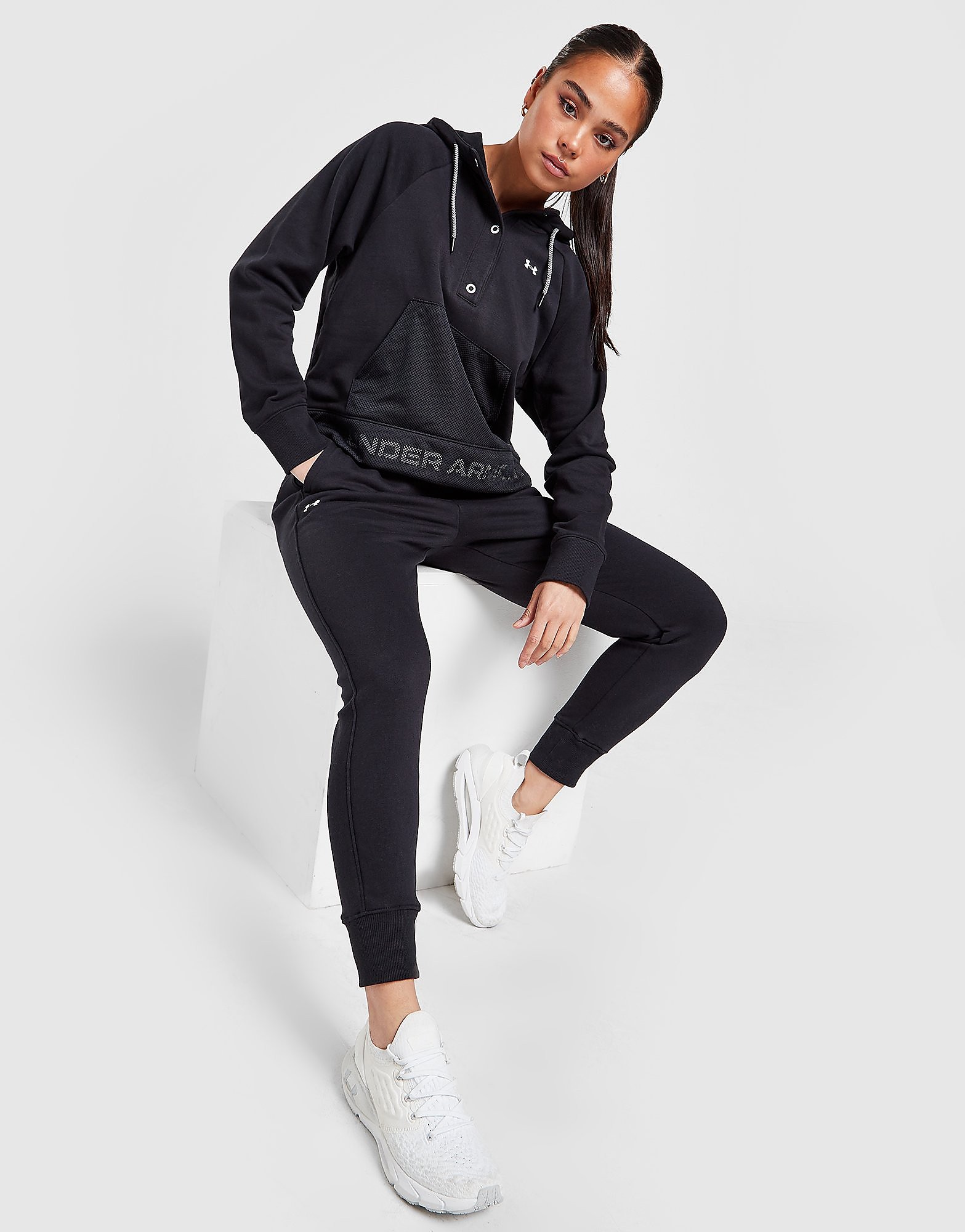 

Under Armour Rival Mesh Joggers - Black - Womens, Black