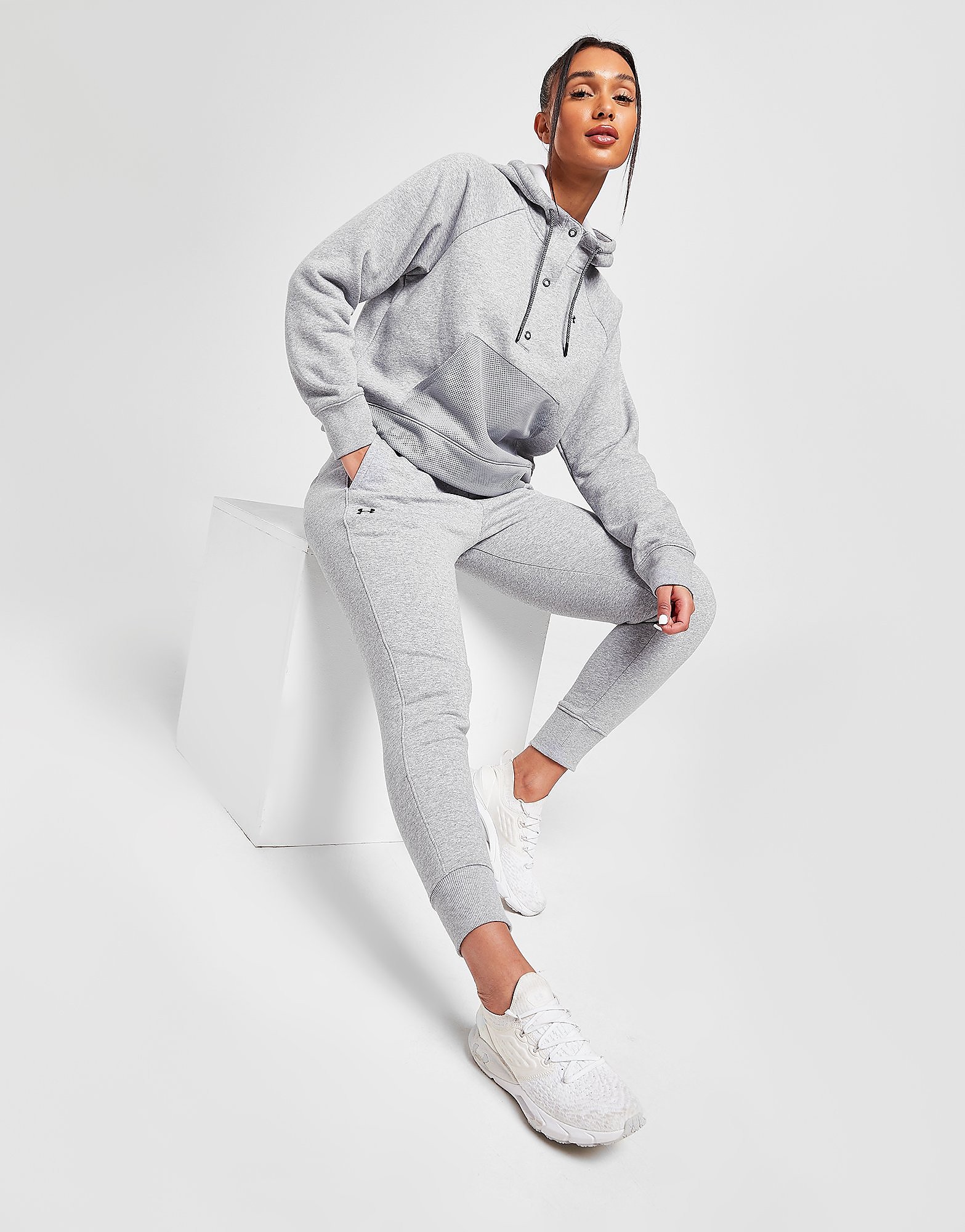 

Under Armour Rival Mesh Crop Hoodie - Steel Medium Heather - Womens, Steel Medium Heather