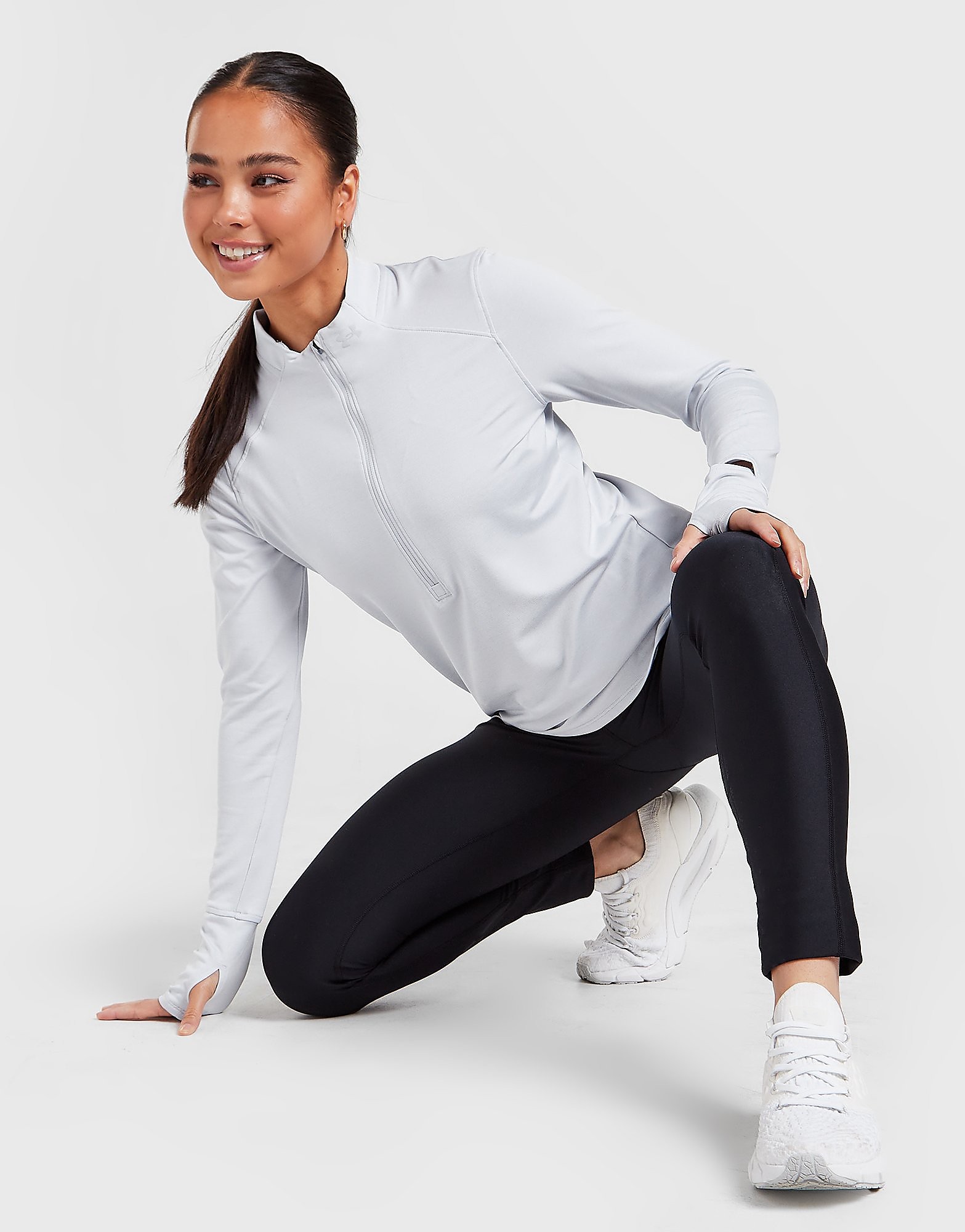 

Under Armour Qualifier 1/4 Zip Track Top - Halo Gray Full Heather - Womens, Halo Gray Full Heather