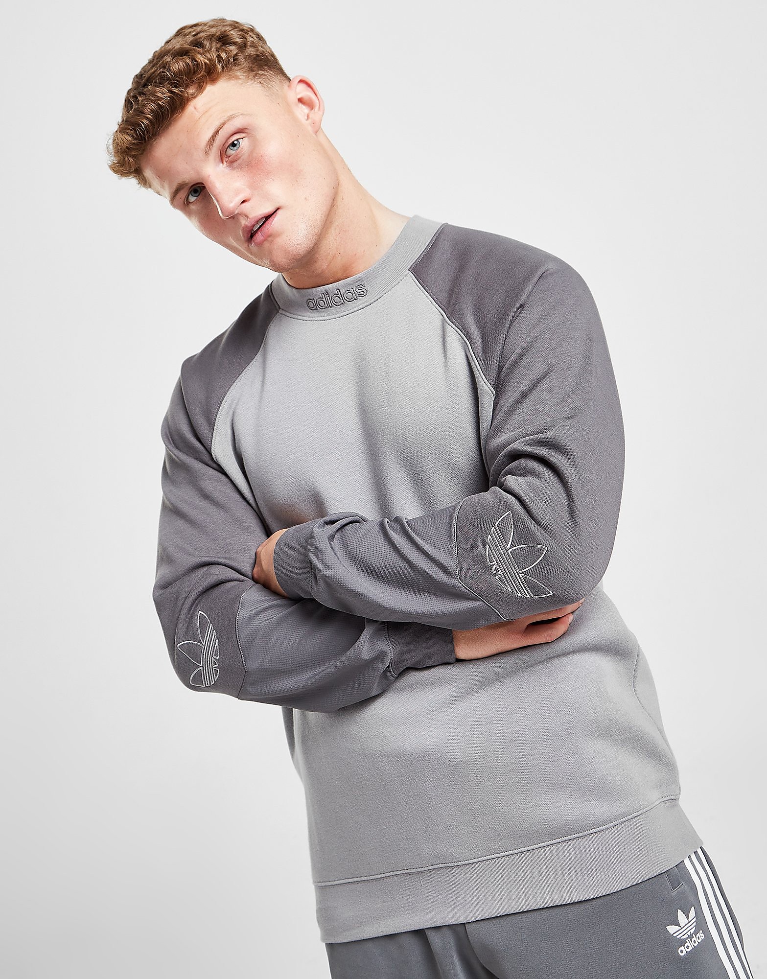 

adidas Originals Spirit Crew Sweatshirt - Grey Three / Grey Five - Mens, Grey Three / Grey Five