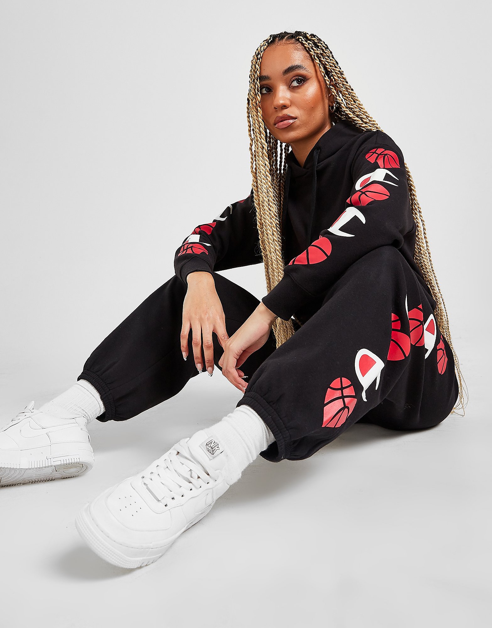 

Champion Large Logo Joggers - Black - Womens, Black