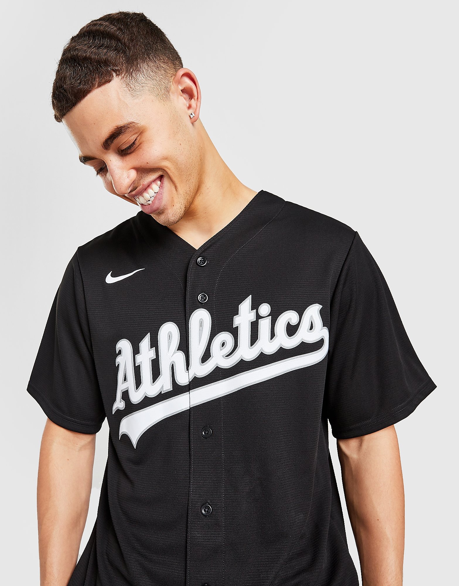 

Nike MLB Oakland Athletics Blackout Jersey - Black - Mens, Black