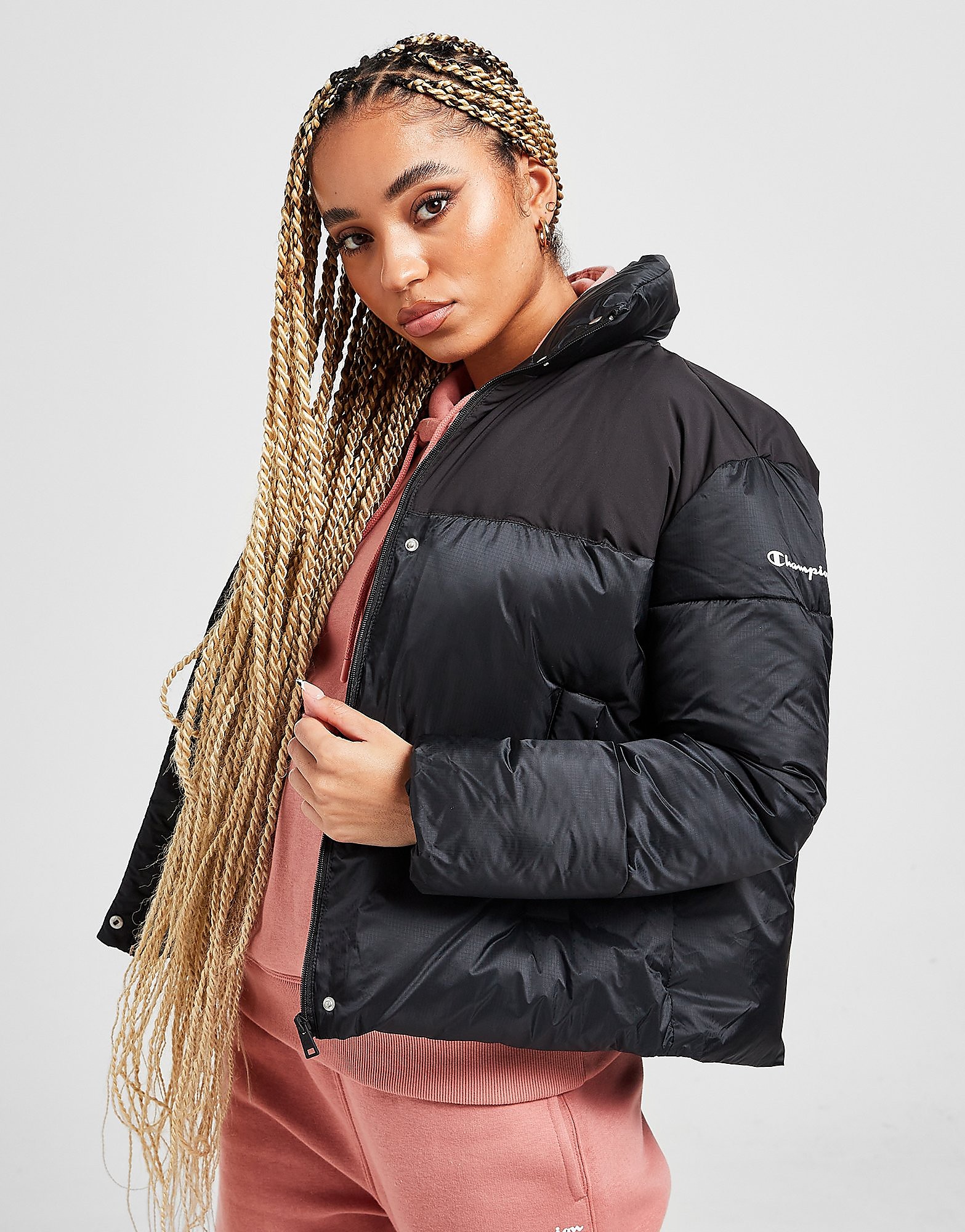 

Champion Panel Padded Jacket - Black - Womens, Black