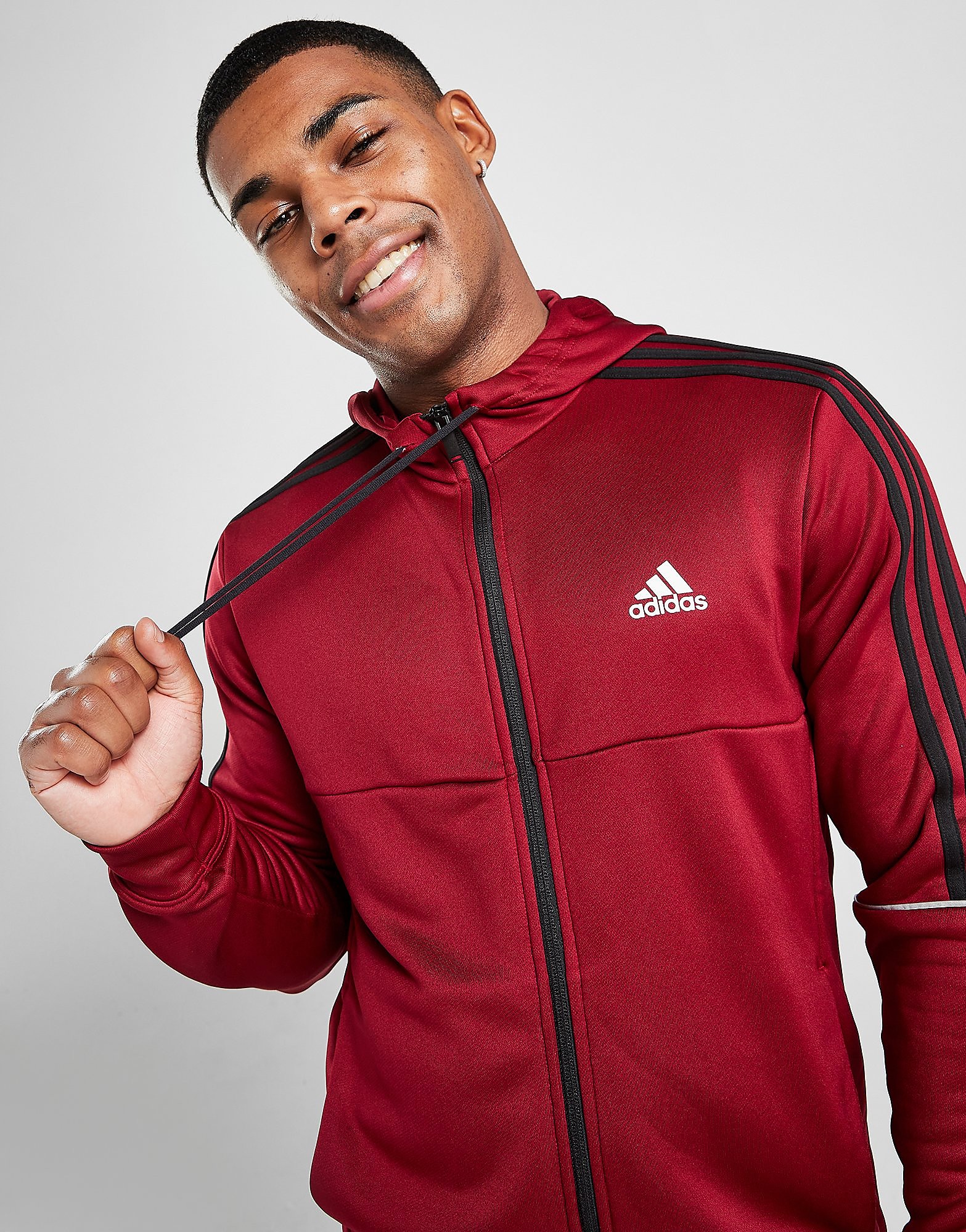 

adidas Match Full Zip Football Hoodie - Only at JD - Red - Mens, Red