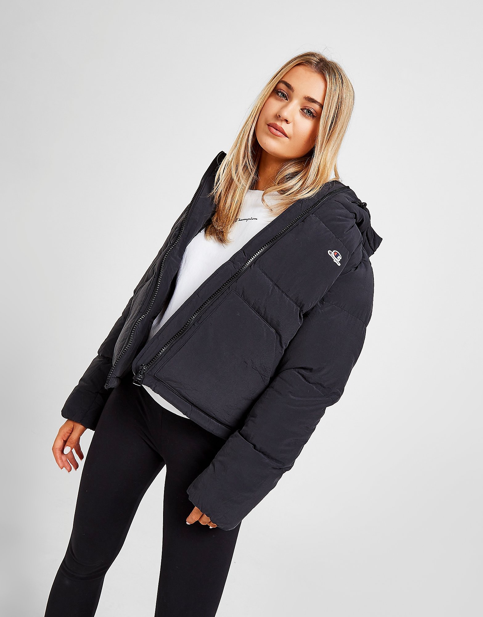 

Champion Small logo Padded Jacket - Black - Womens, Black