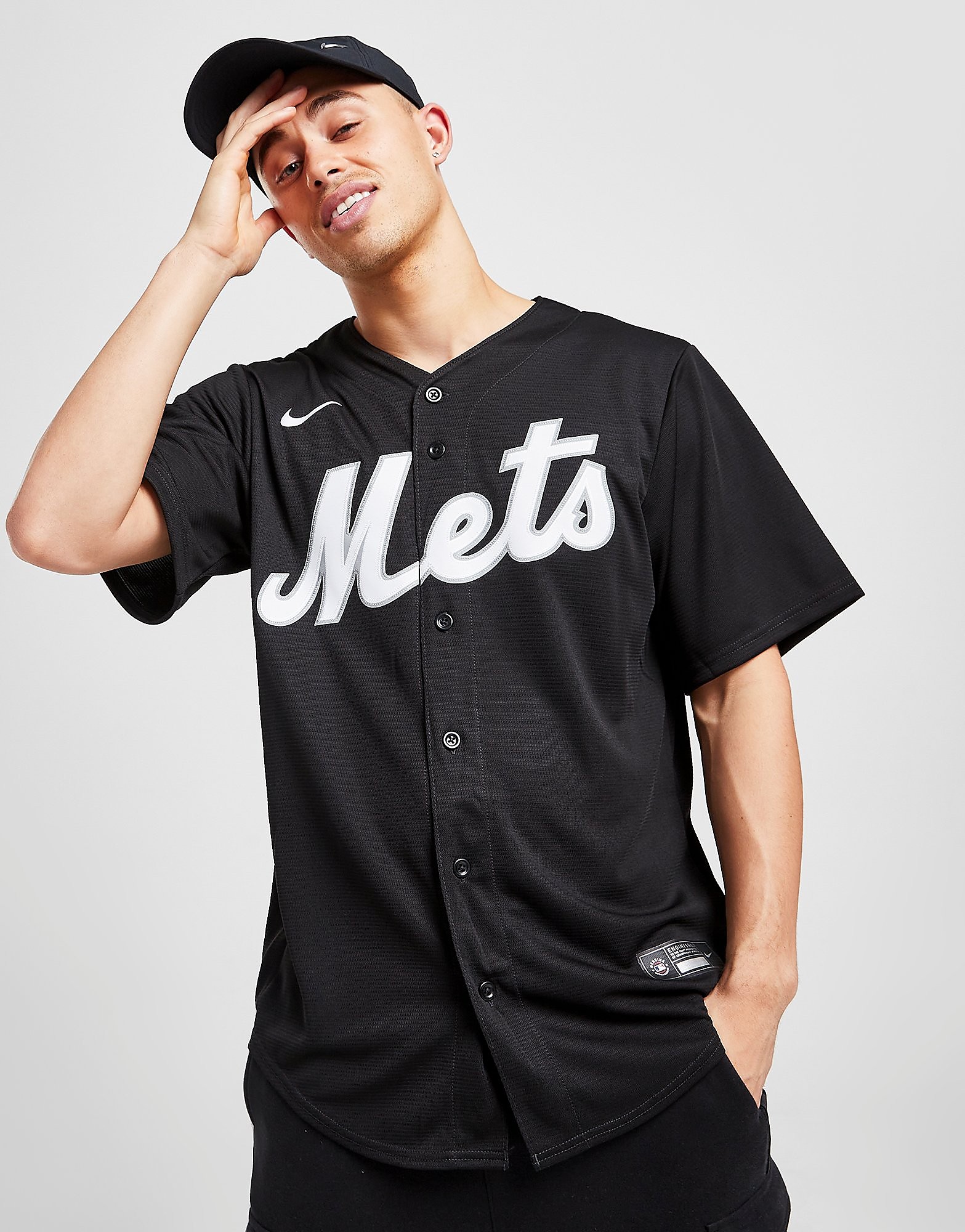 

Nike MLB New York Mets Blackout Jersey - Black - Mens, Black