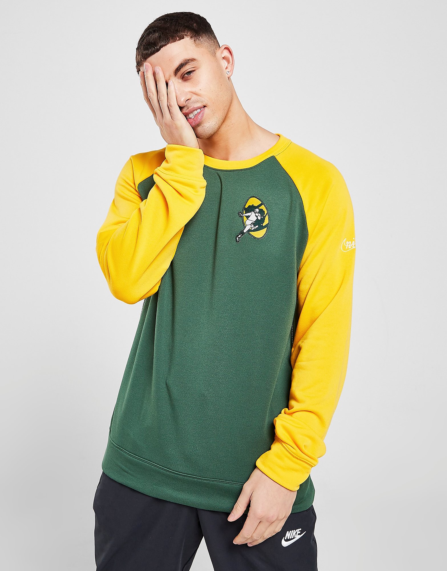 

Nike NFL Green Bay Packers Raglan Crew Sweatshirt - Green - Mens, Green