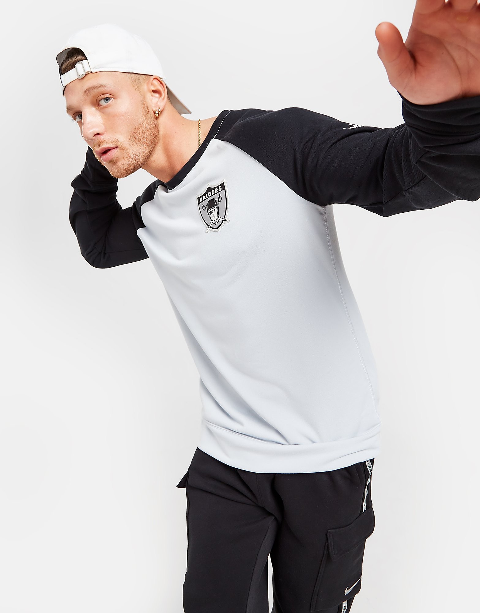 

Nike NFL Las Vegas Raiders Raglan Crew Sweatshirt - Blue - Mens, Blue