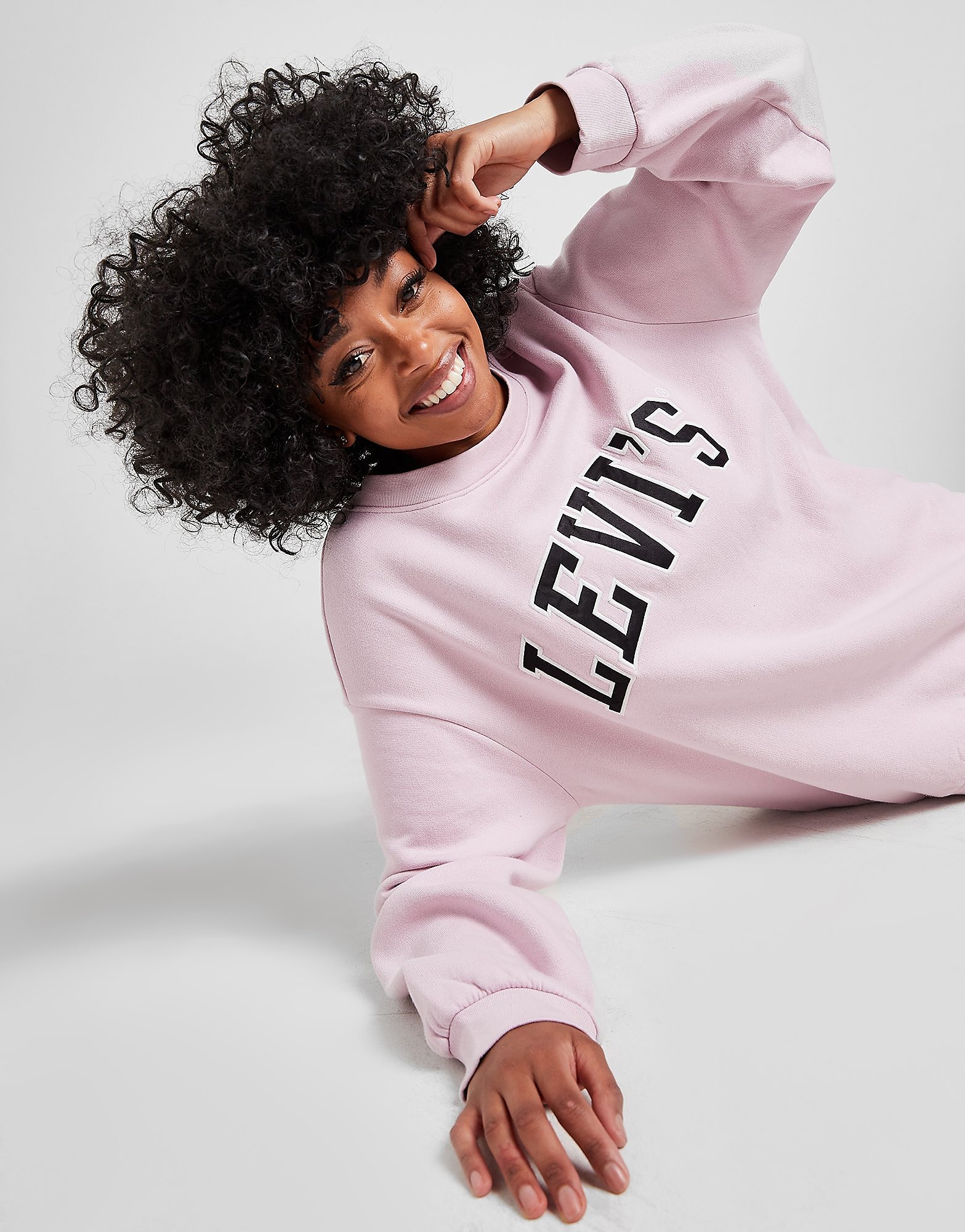 

Levis Satin Logo Crew Sweatshirt - Purple - Womens, Purple