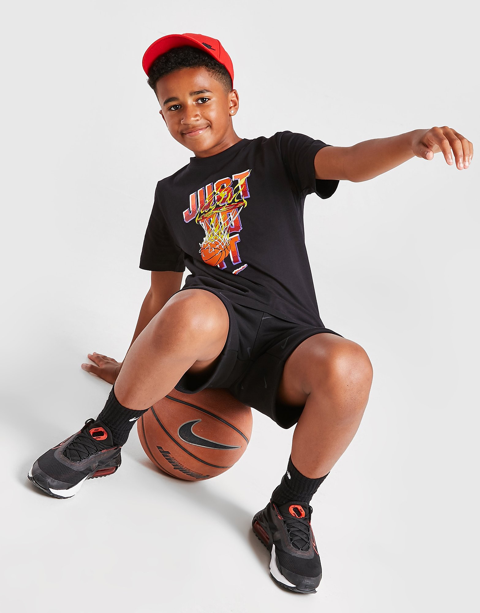 Nike Just Do It Basketball T-Shirt Junior - Black - Kids, Black