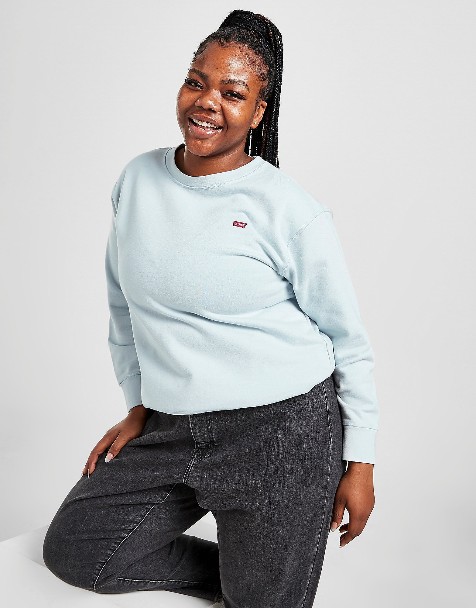 

Levis Plus Size Small Logo Crew Sweatshirt - Blue - Womens, Blue