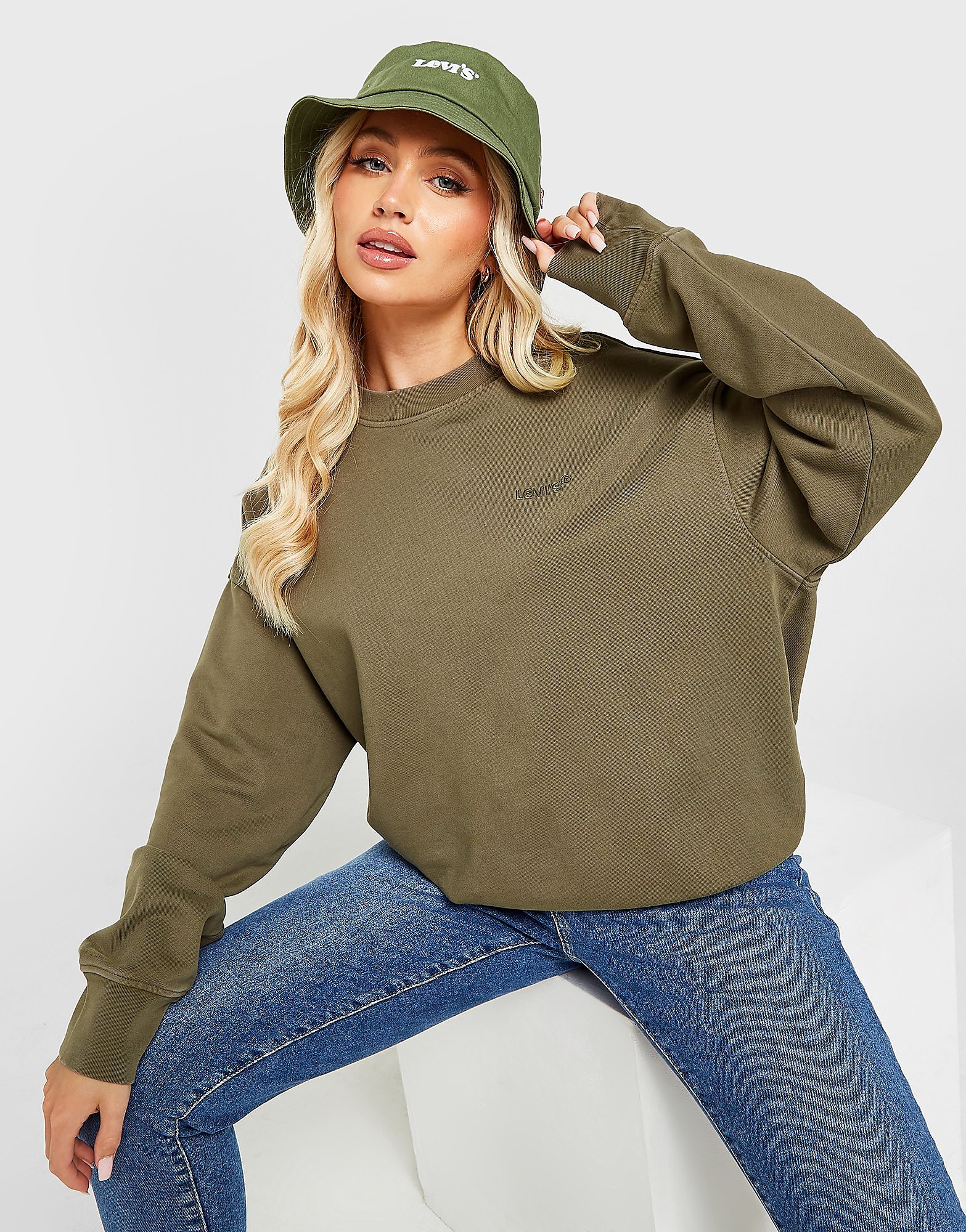

Levis WFH Crew Sweatshirt - Green - Womens, Green