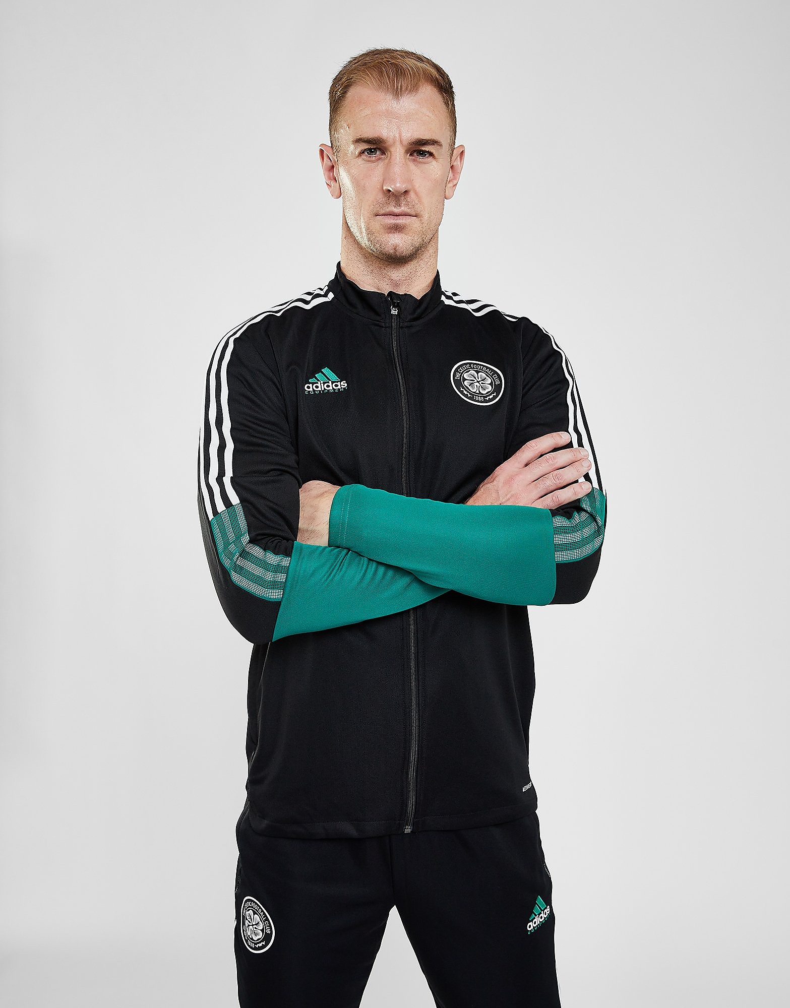 

adidas Celtic Tiro Training Jacket - Black - Mens, Black