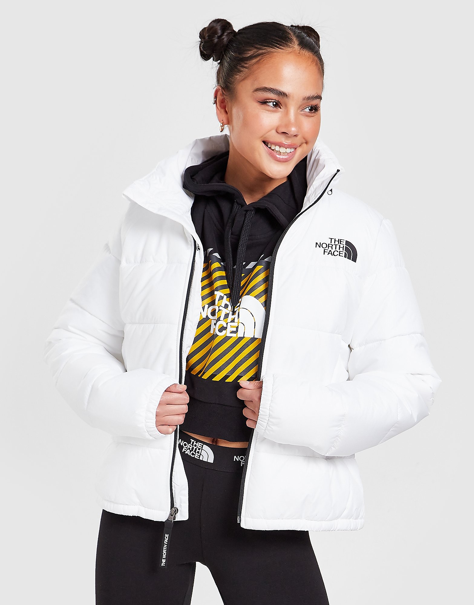 

The North Face Dome Logo Puffa Jacket - White - Womens, White